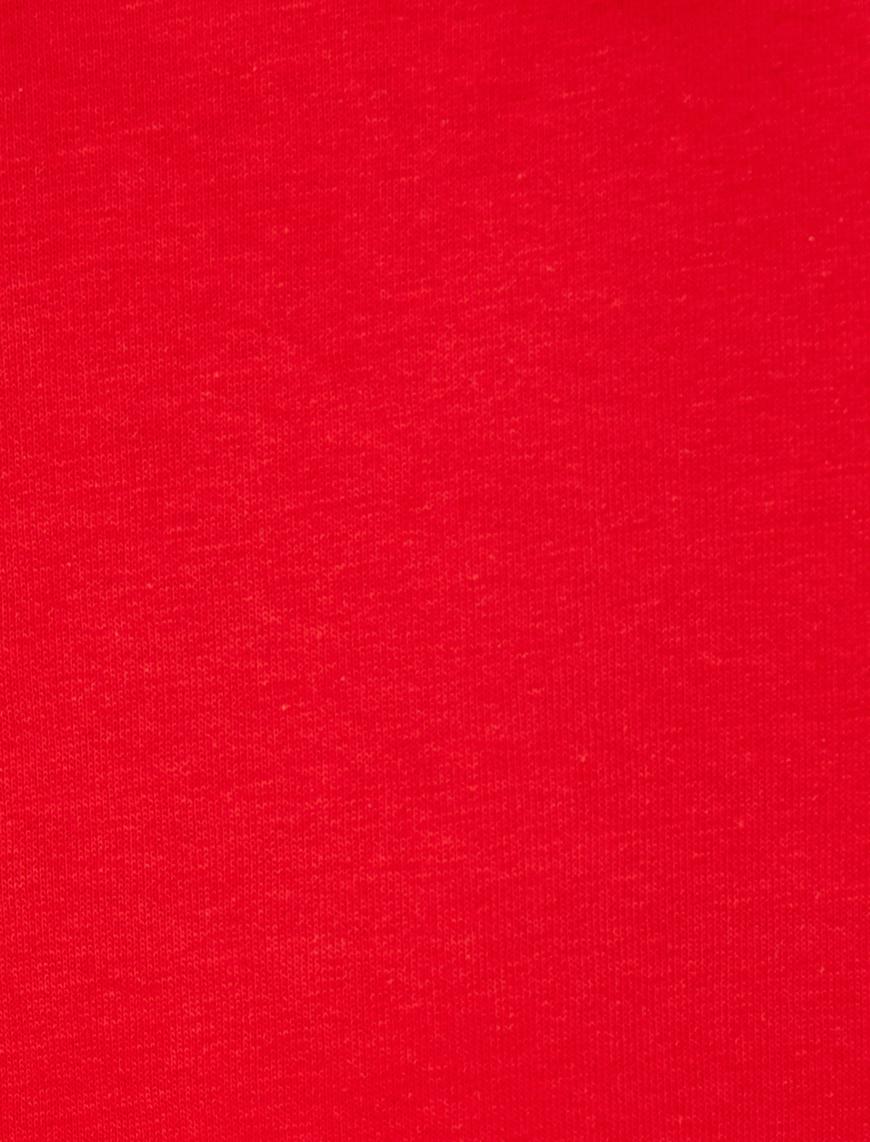   Kapüşonlu Slogan Baskılı Cepli Sweatshirt