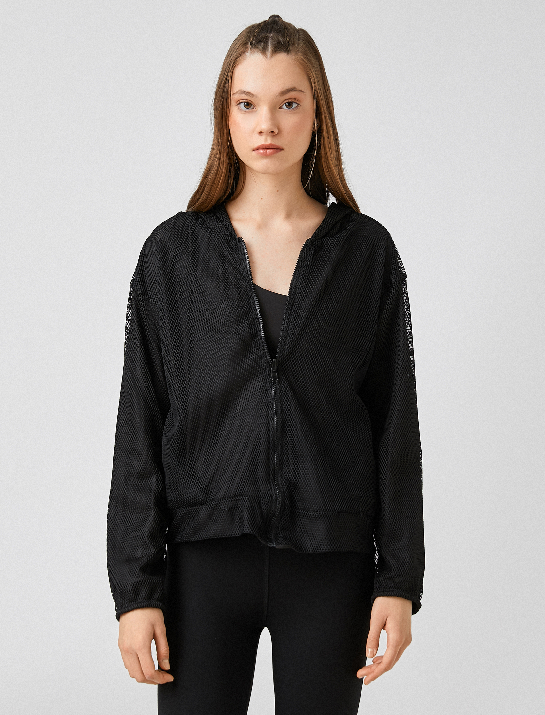   Fermuar Detaylı Spor Mont