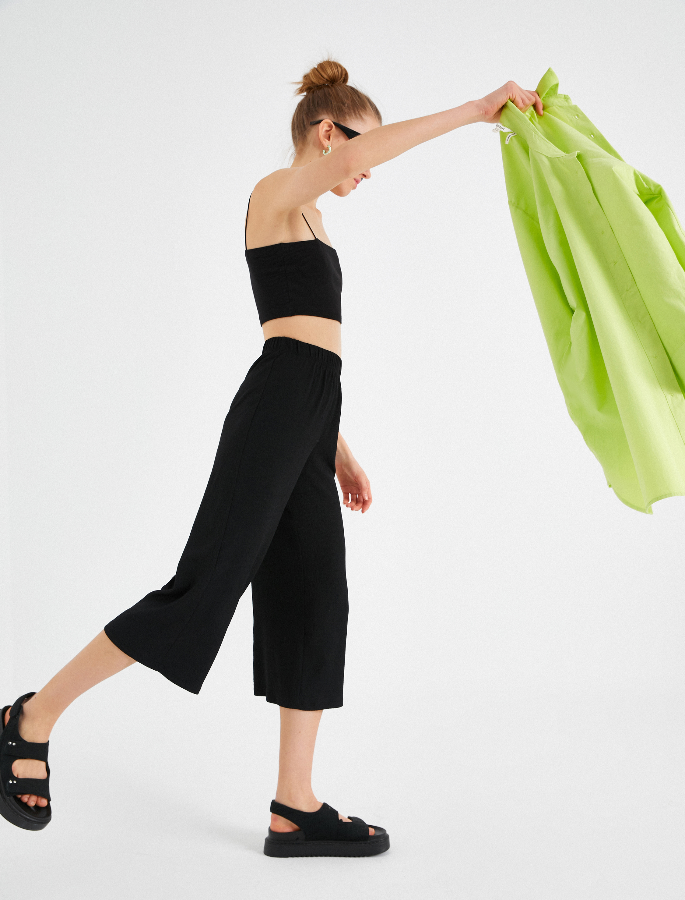   Beli Lastikli Geniş Paça Pantolon