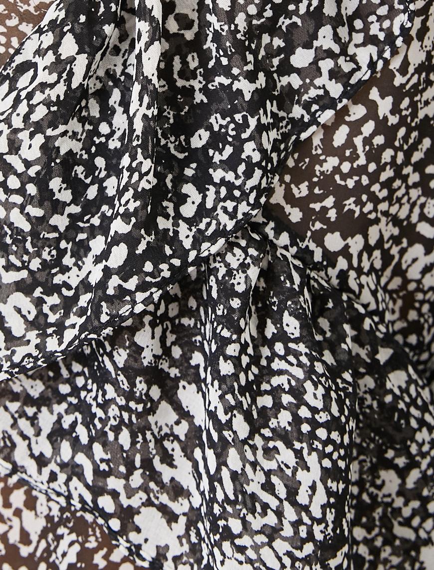   Leopar Desenli Bluz