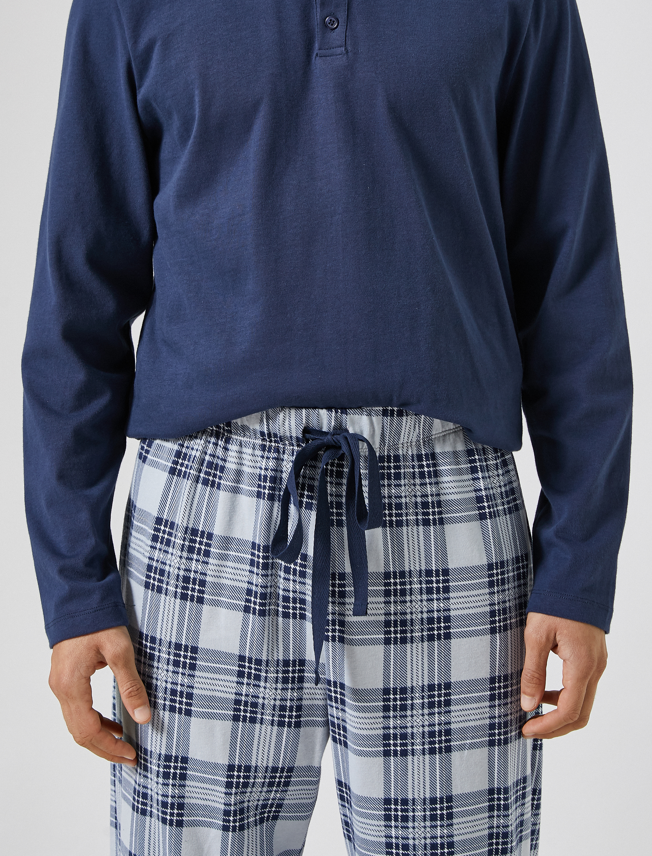   Uzun Kollu Pamuklu Pijama Takımı