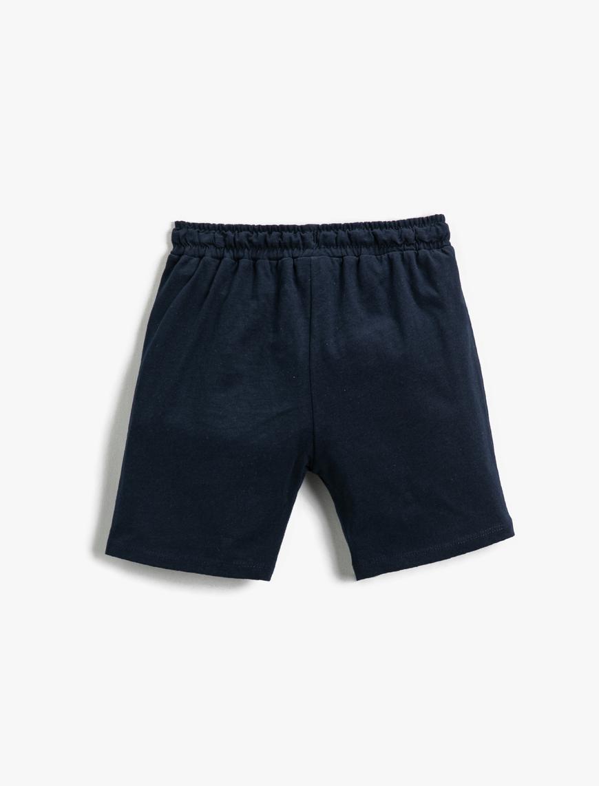  Erkek Çocuk Basic Şort Beli Bağcıklı