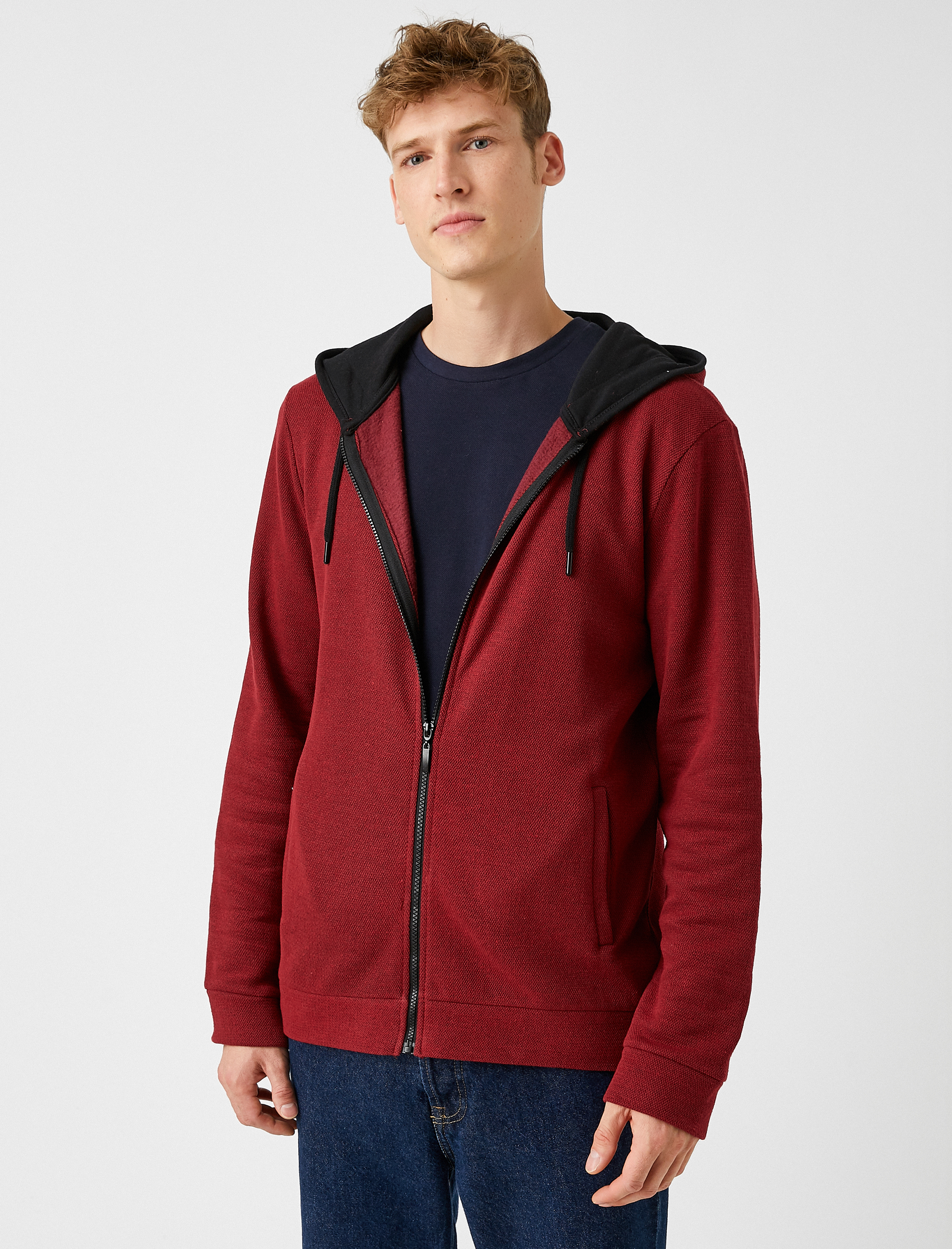   Kapşonlu Sweatshirt Fermuarlı