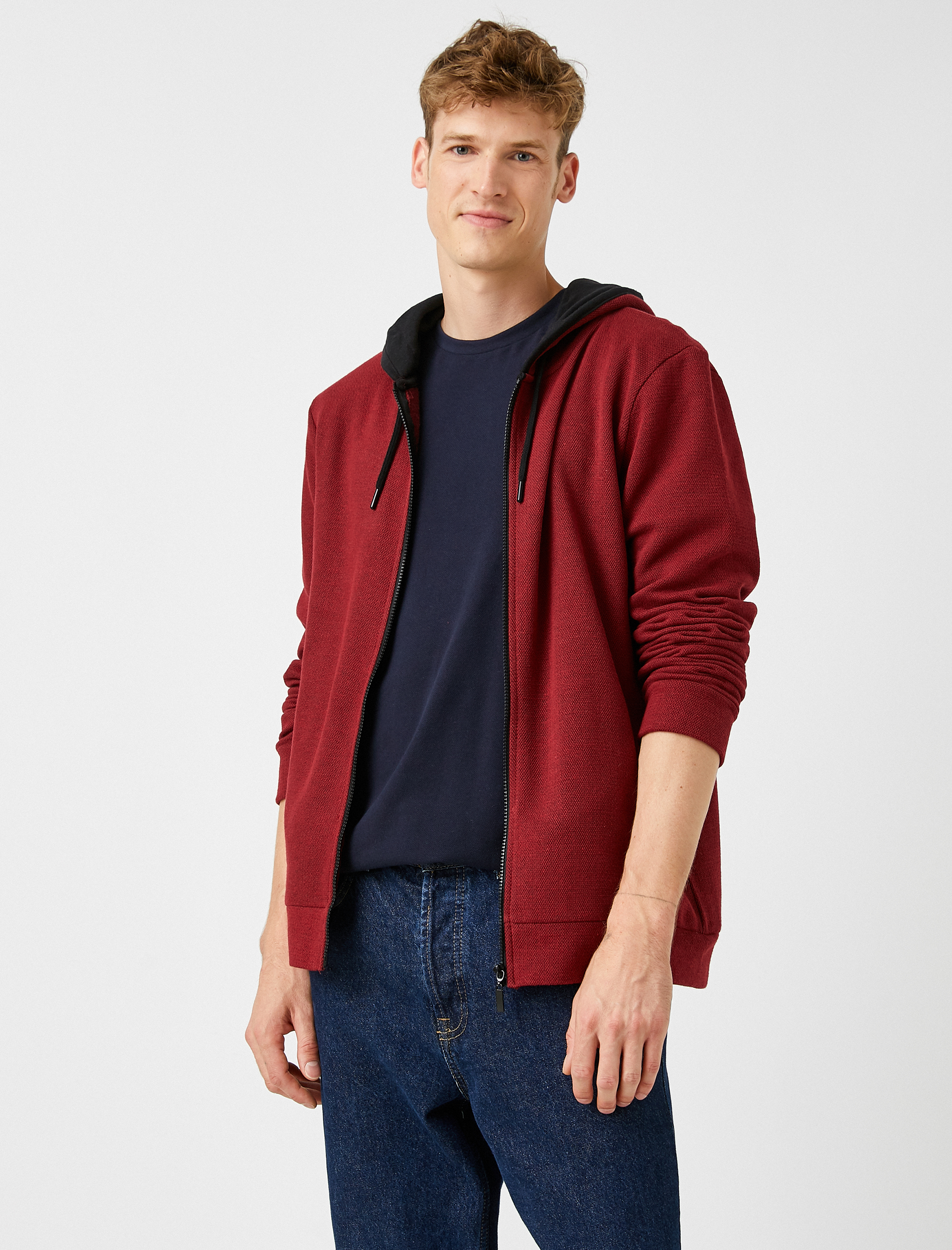   Kapşonlu Sweatshirt Fermuarlı