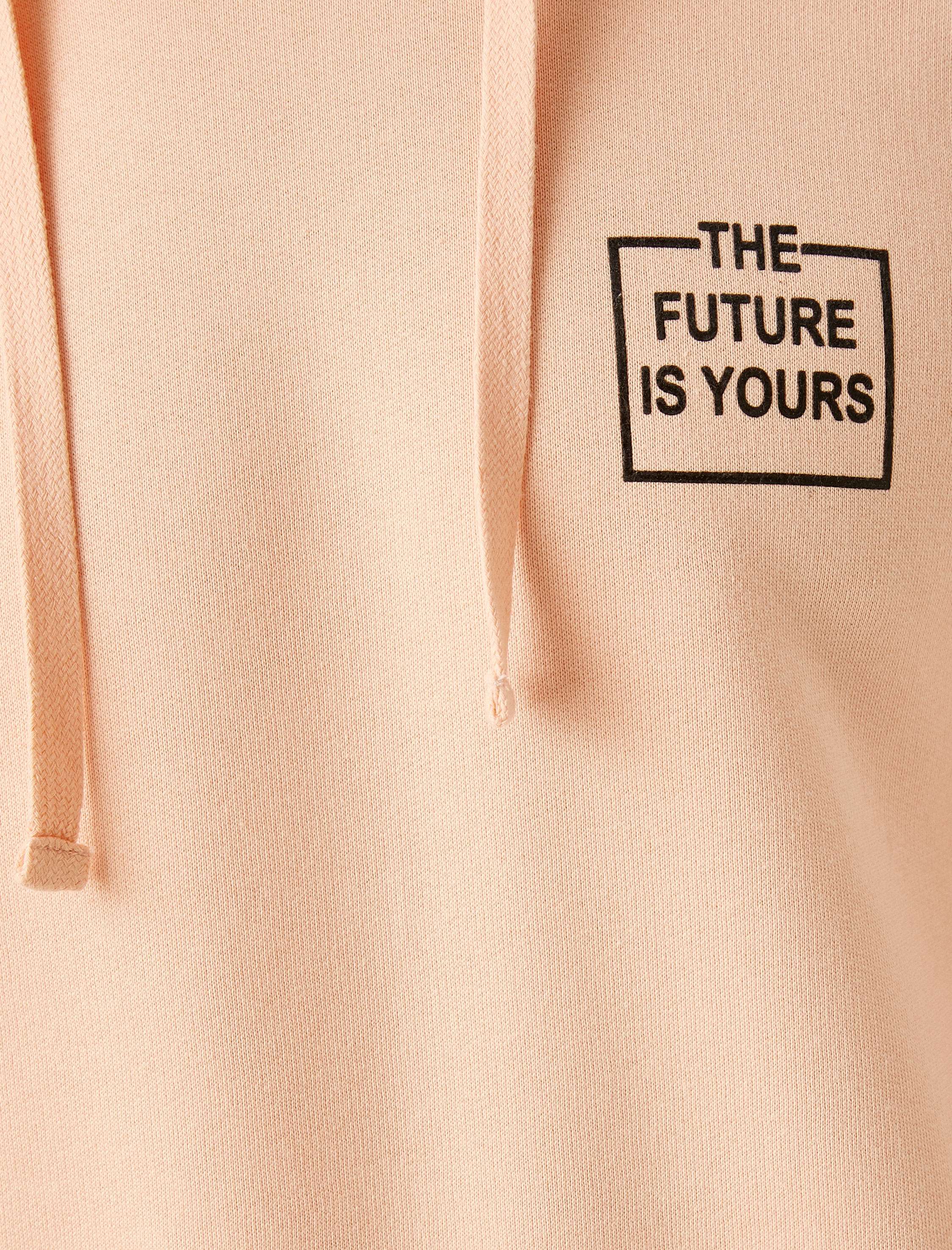   Sloganlı Kapüşonlu Sweatshirt Baskılı