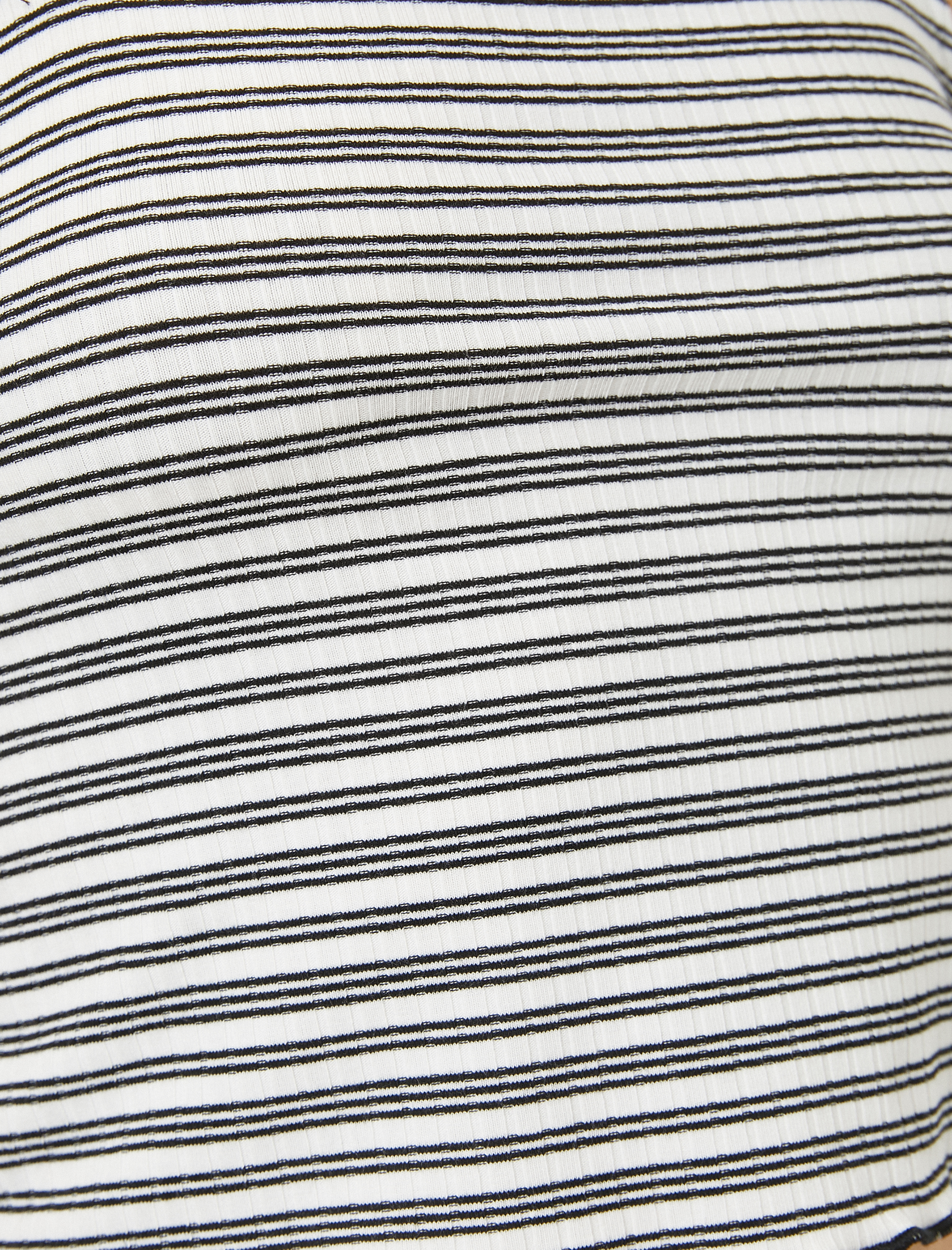   Askıları Fırfırlı Çizgili Crop Atlet