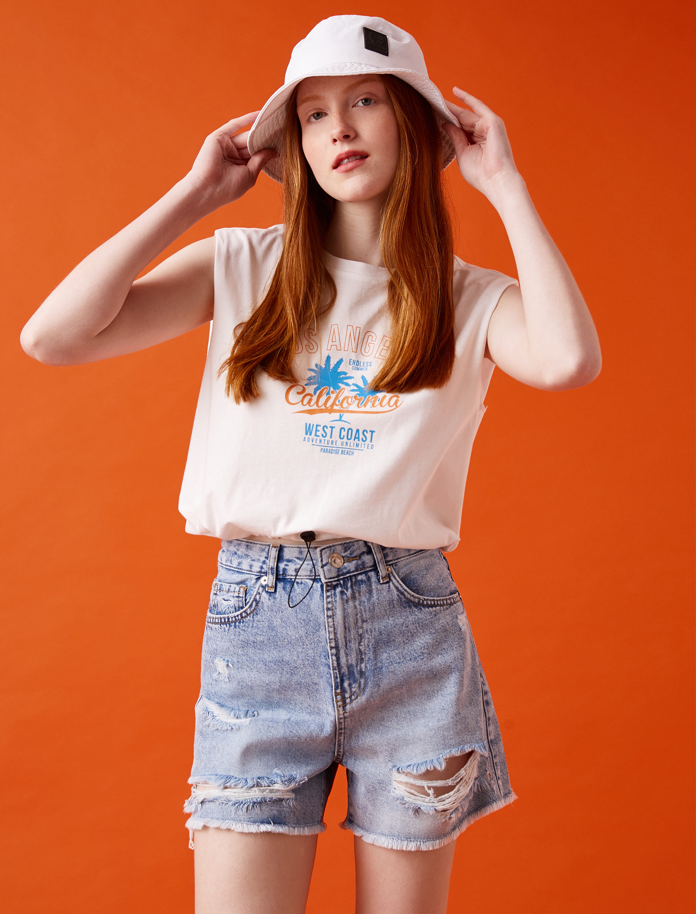   Vatkalı Atlet Yazılı Baskılı Pamuklu