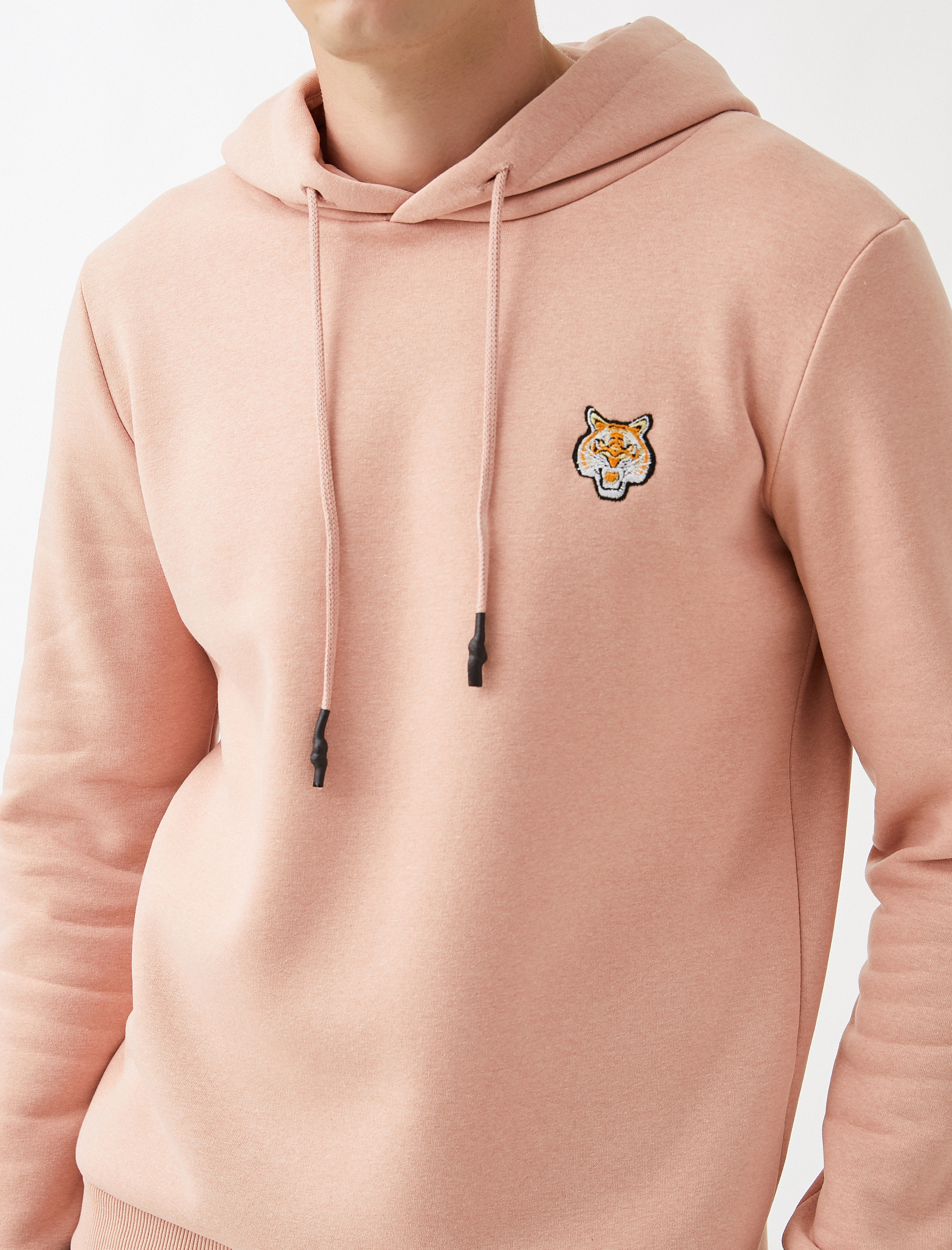   Kaplan Nakışlı Sweatshirt Kapüşonlu