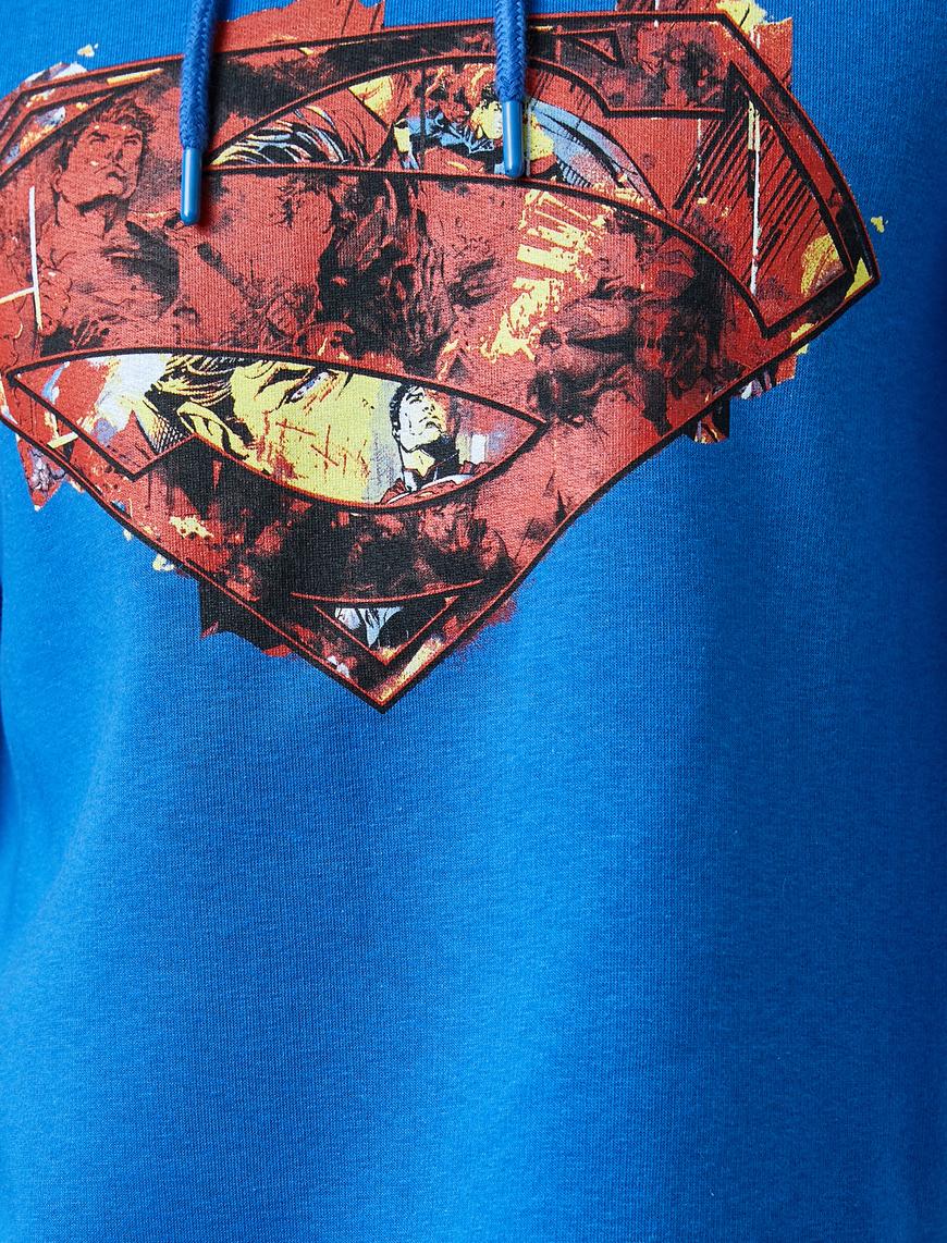  Superman Kapşonlu Sweatshirt Lisanslı Baskılı