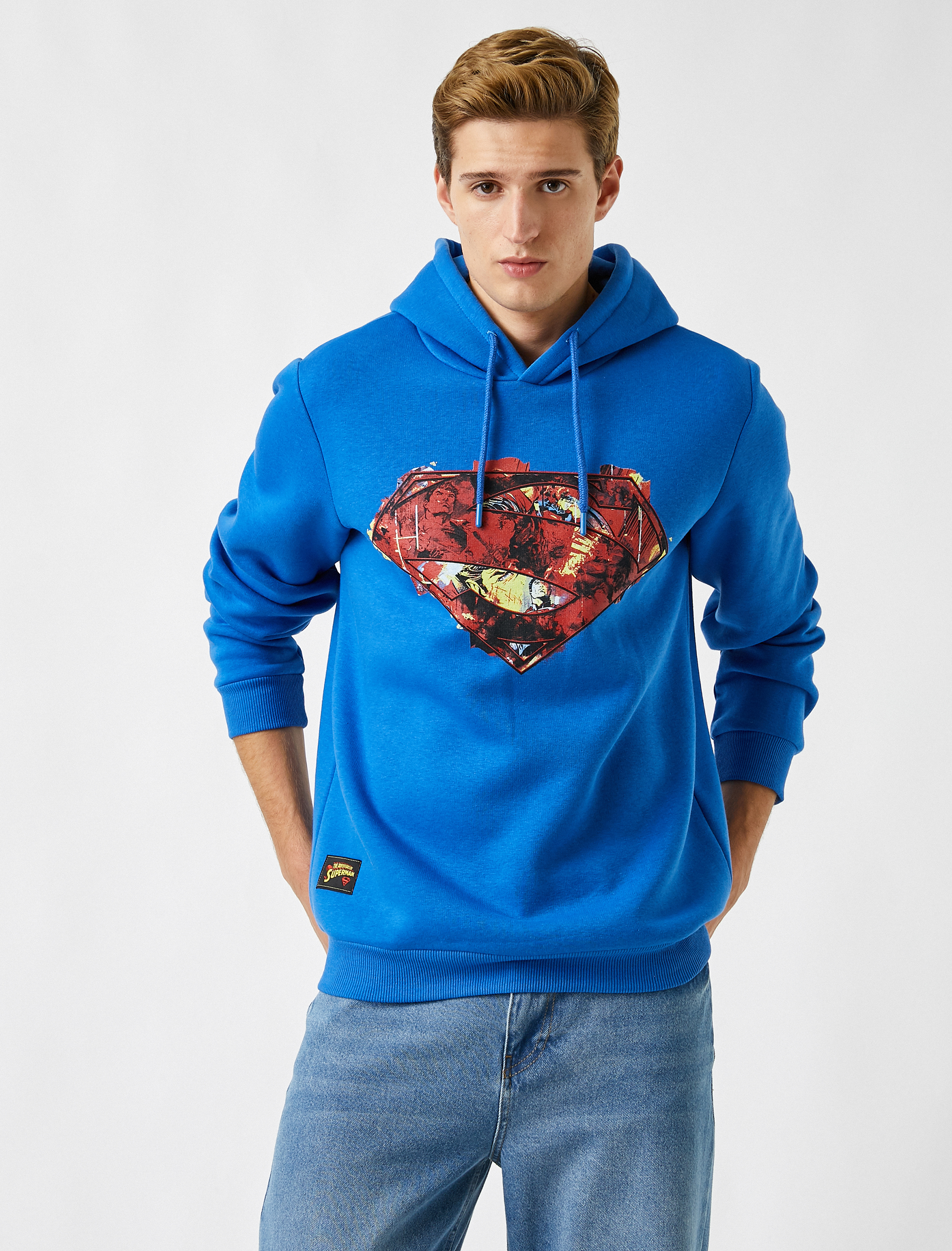   Superman Kapşonlu Sweatshirt Lisanslı Baskılı