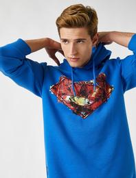 Superman Kapşonlu Sweatshirt Lisanslı Baskılı