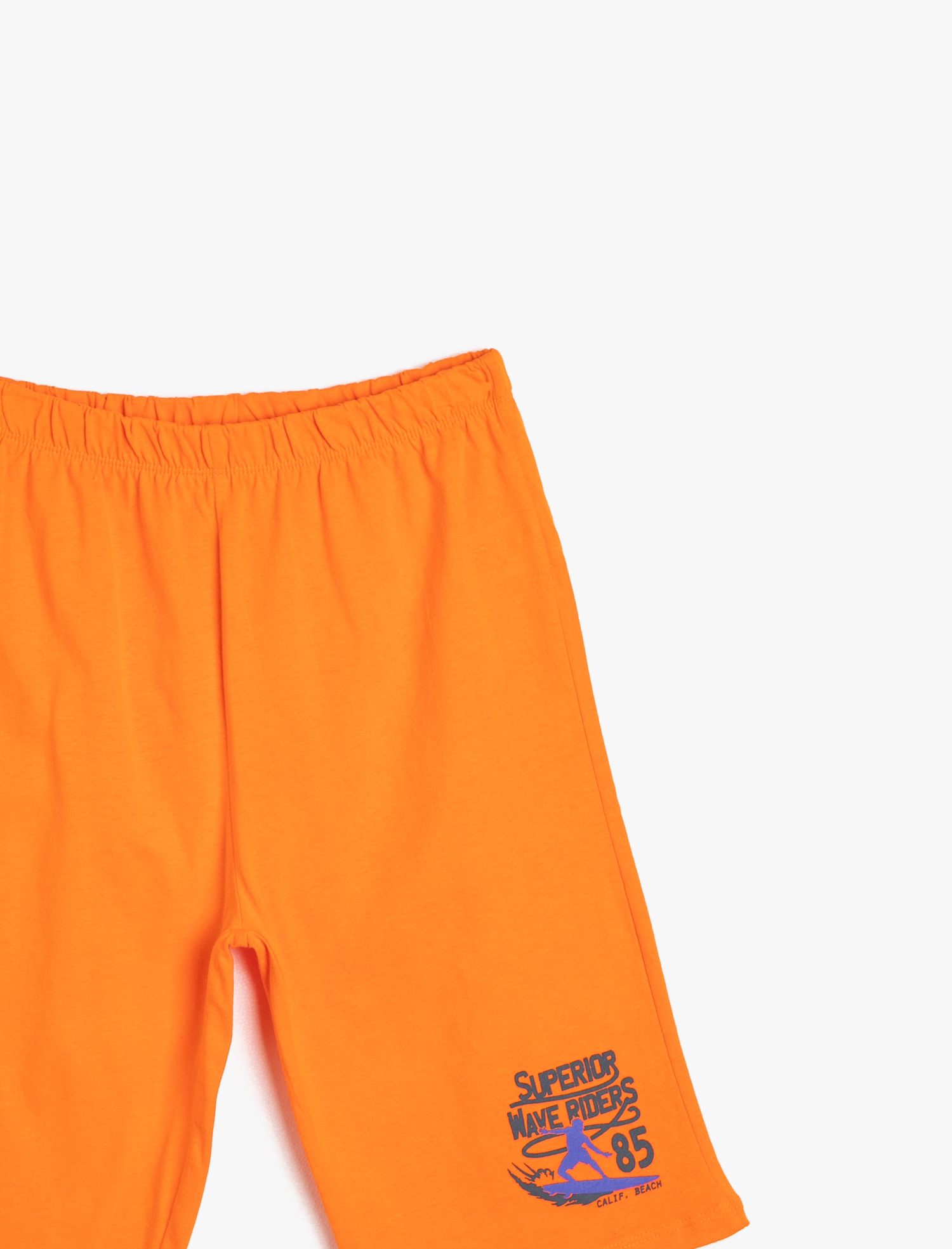  Erkek Çocuk Baskılı Şort Pamuklu Beli Lastikli