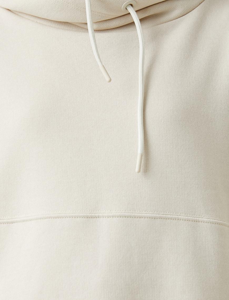   Şal Yaka Kanguru Cepli Sweatshirt