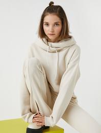 Şal Yaka Kanguru Cepli Sweatshirt