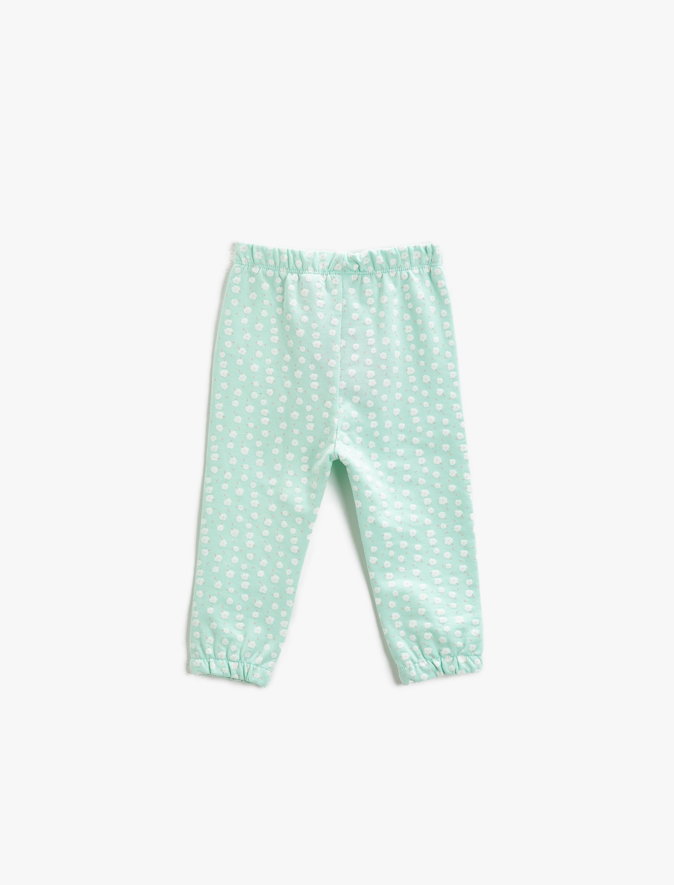  Kız Bebek Çiçekli Jogger Eşofman Altı Pamuklu