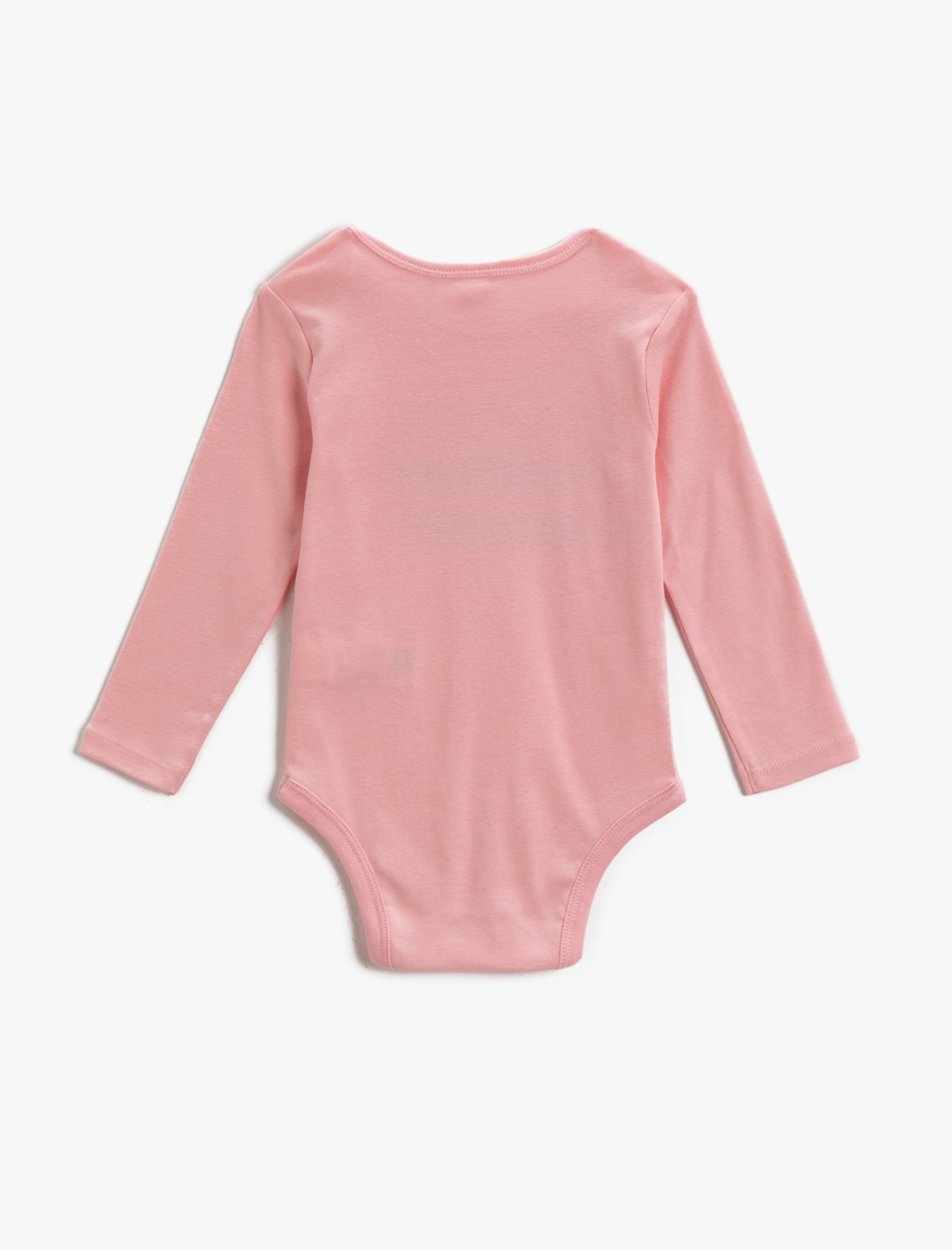 Kız Bebek Baskılı Pamuklu Çıtçıtlı Body Uzun Kollu