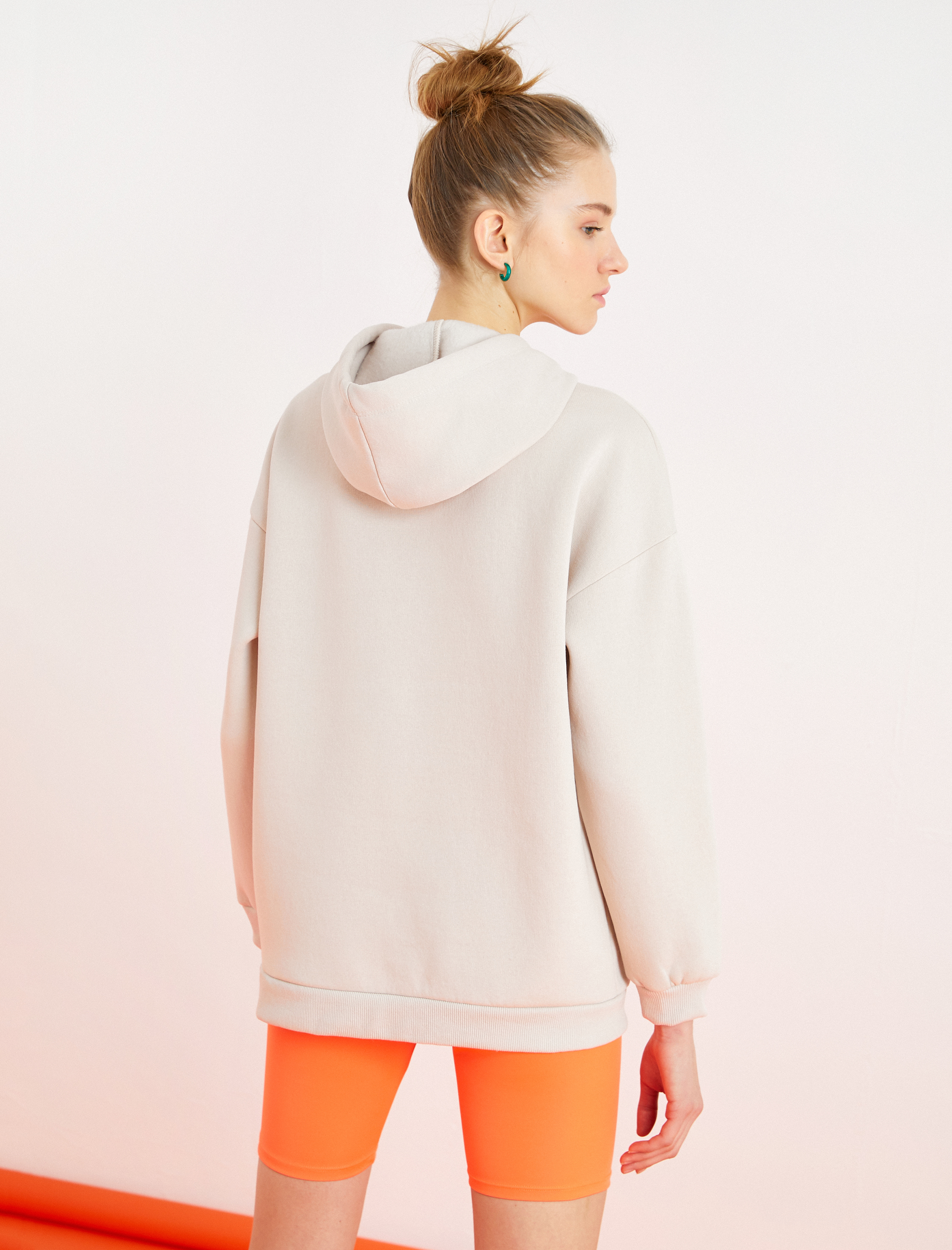   Kapüşonlu Baskılı Sweatshirt