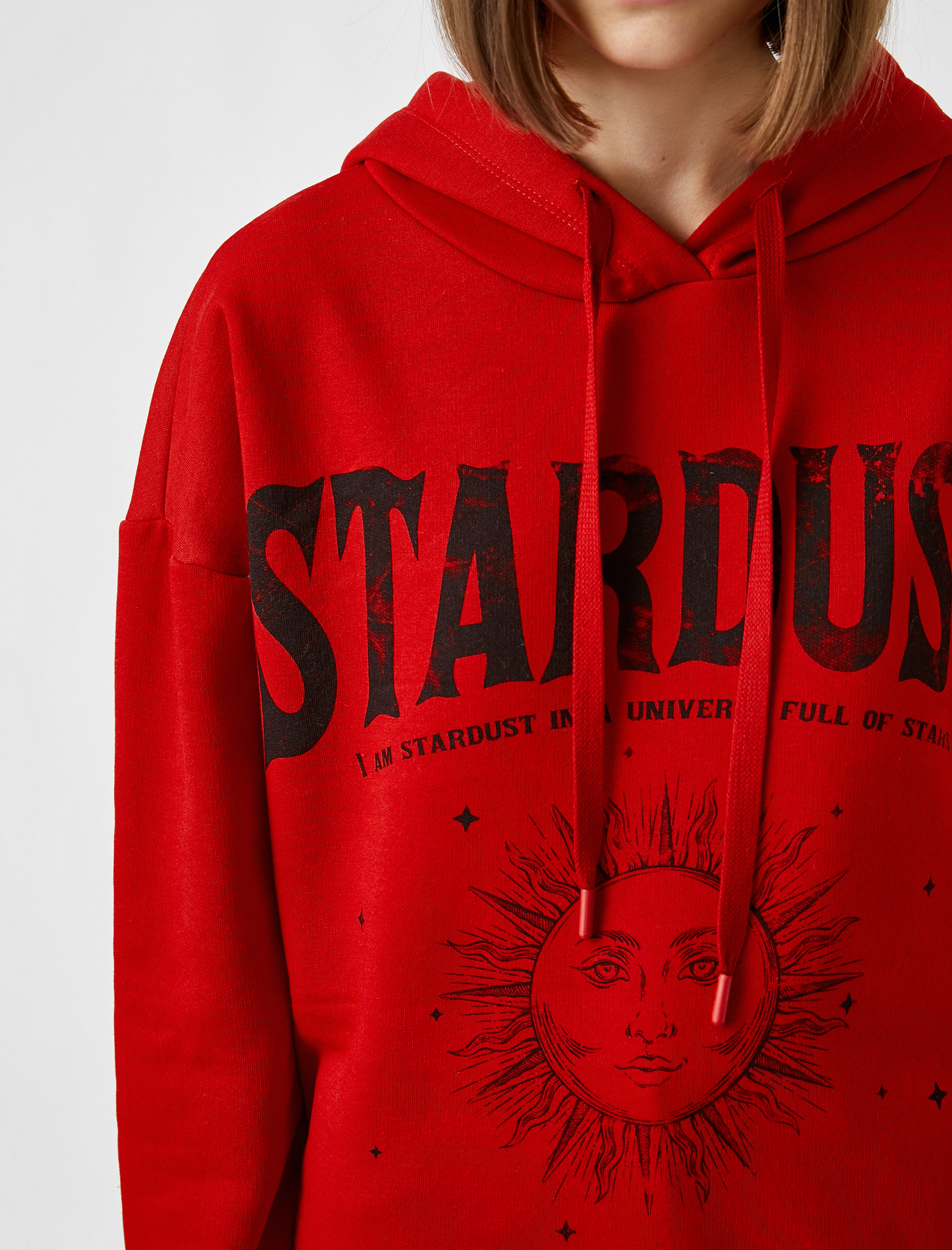   Kapüşonlu Baskılı Sweatshirt