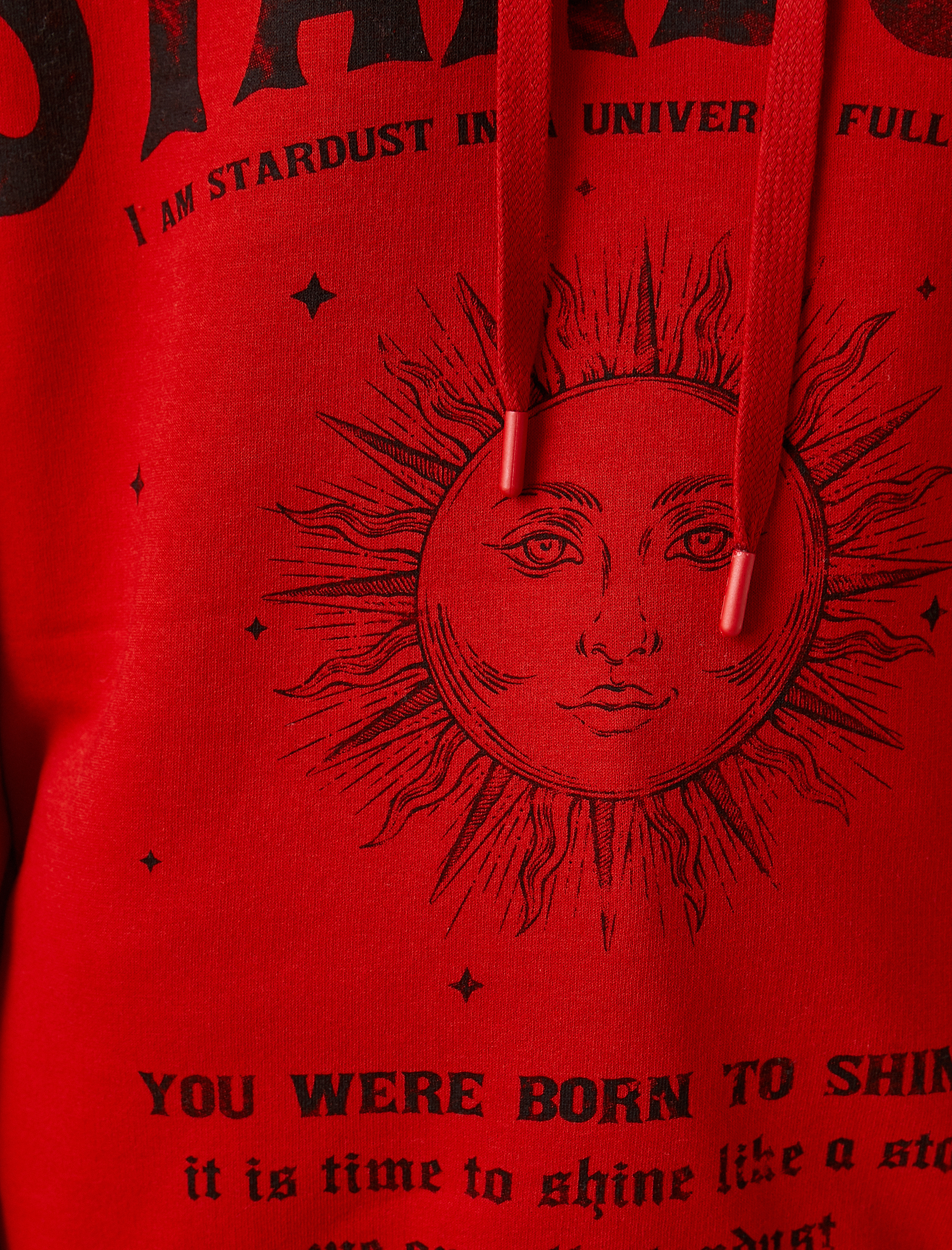   Kapüşonlu Baskılı Sweatshirt