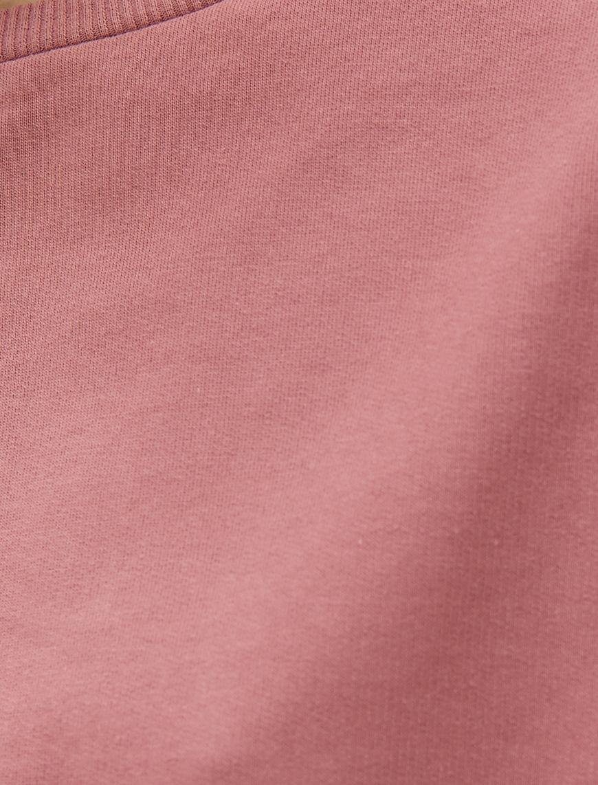   Vatkalı Bisiklet Yaka Sweatshirt