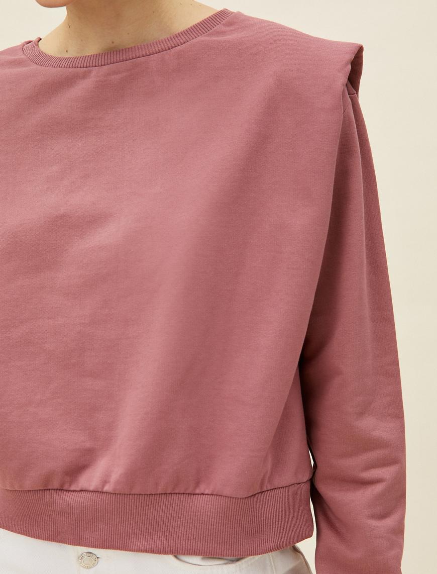   Vatkalı Bisiklet Yaka Sweatshirt