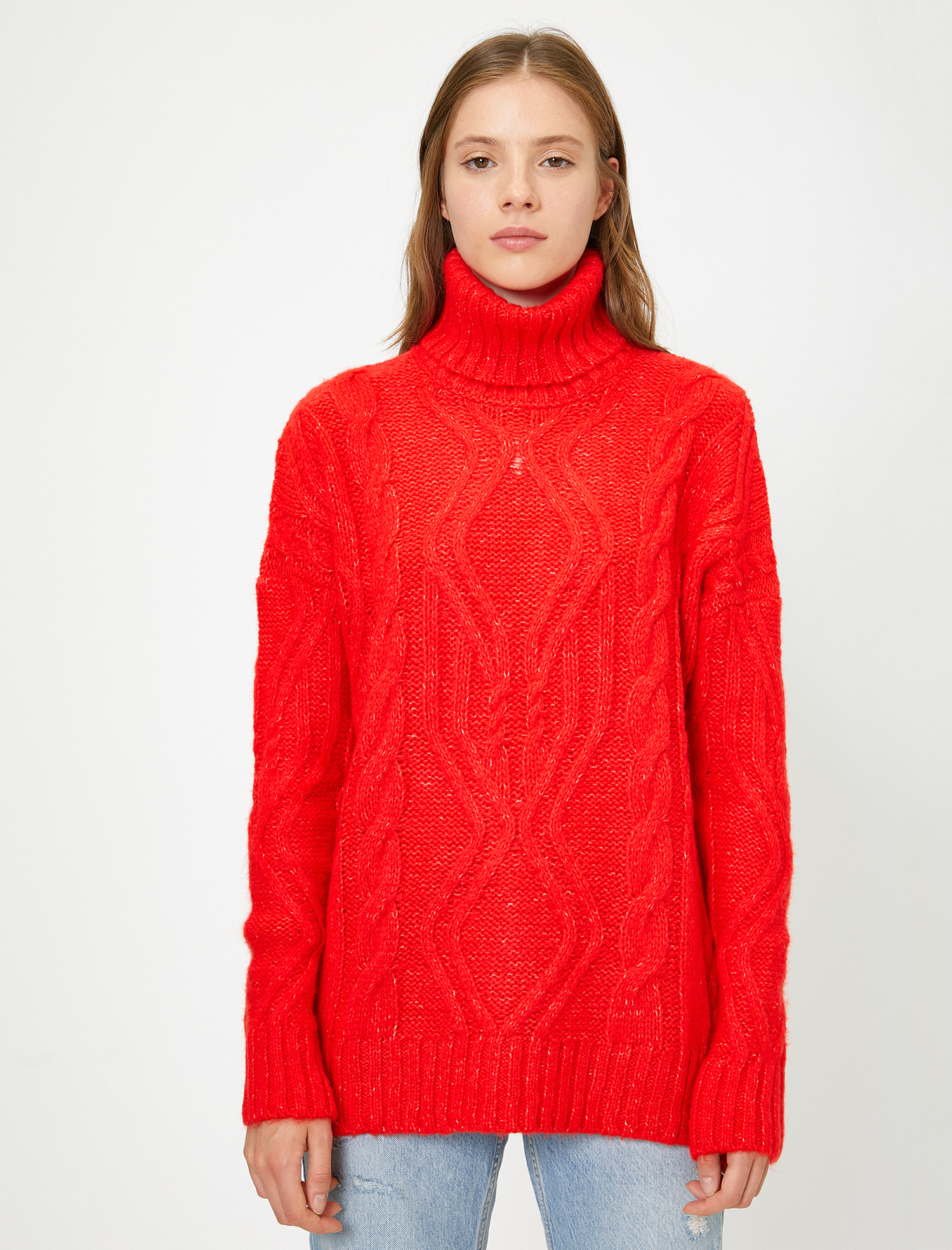   Boğazlı Triko Tunik