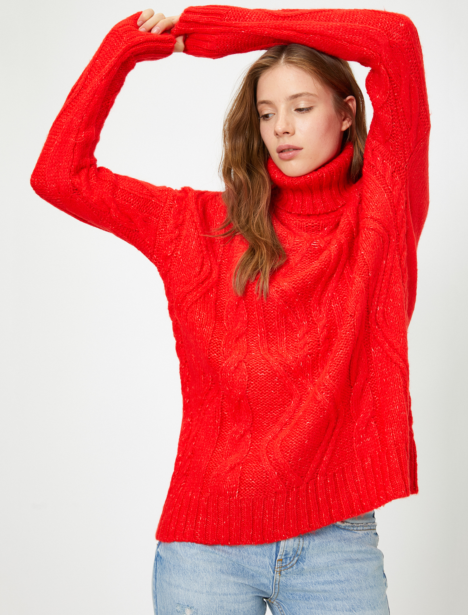   Boğazlı Triko Tunik