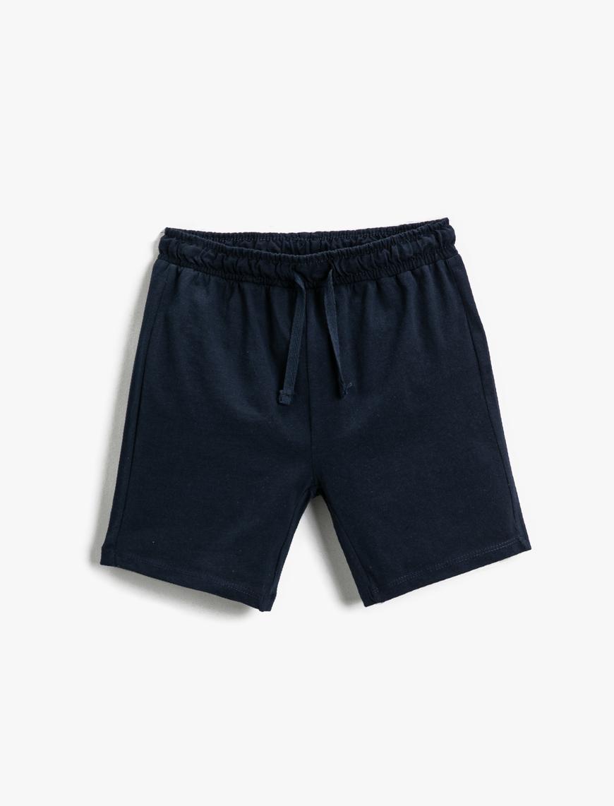  Erkek Çocuk Basic Şort Beli Bağcıklı