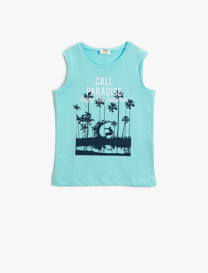 Erkek Çocuk Baskılı Atlet Pamuklu