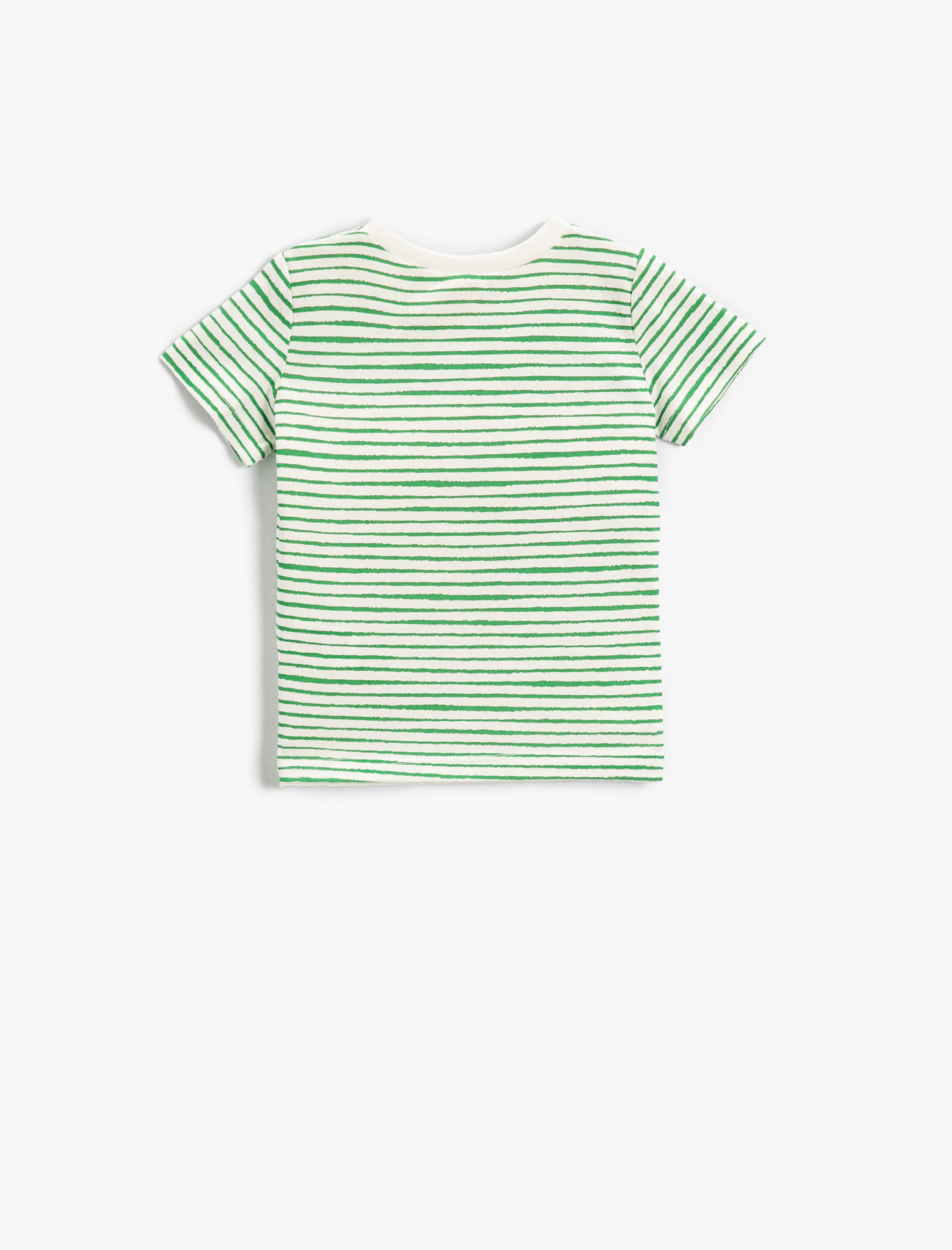  Erkek Bebek Çizgili Kısa Kollu Tişört Pamuklu