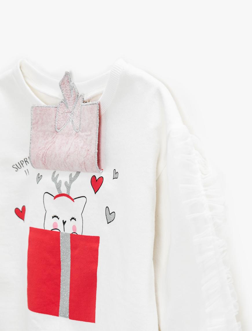 Kız Bebek Hediye Paketi Baskılı Sweatshirt Pamuklu