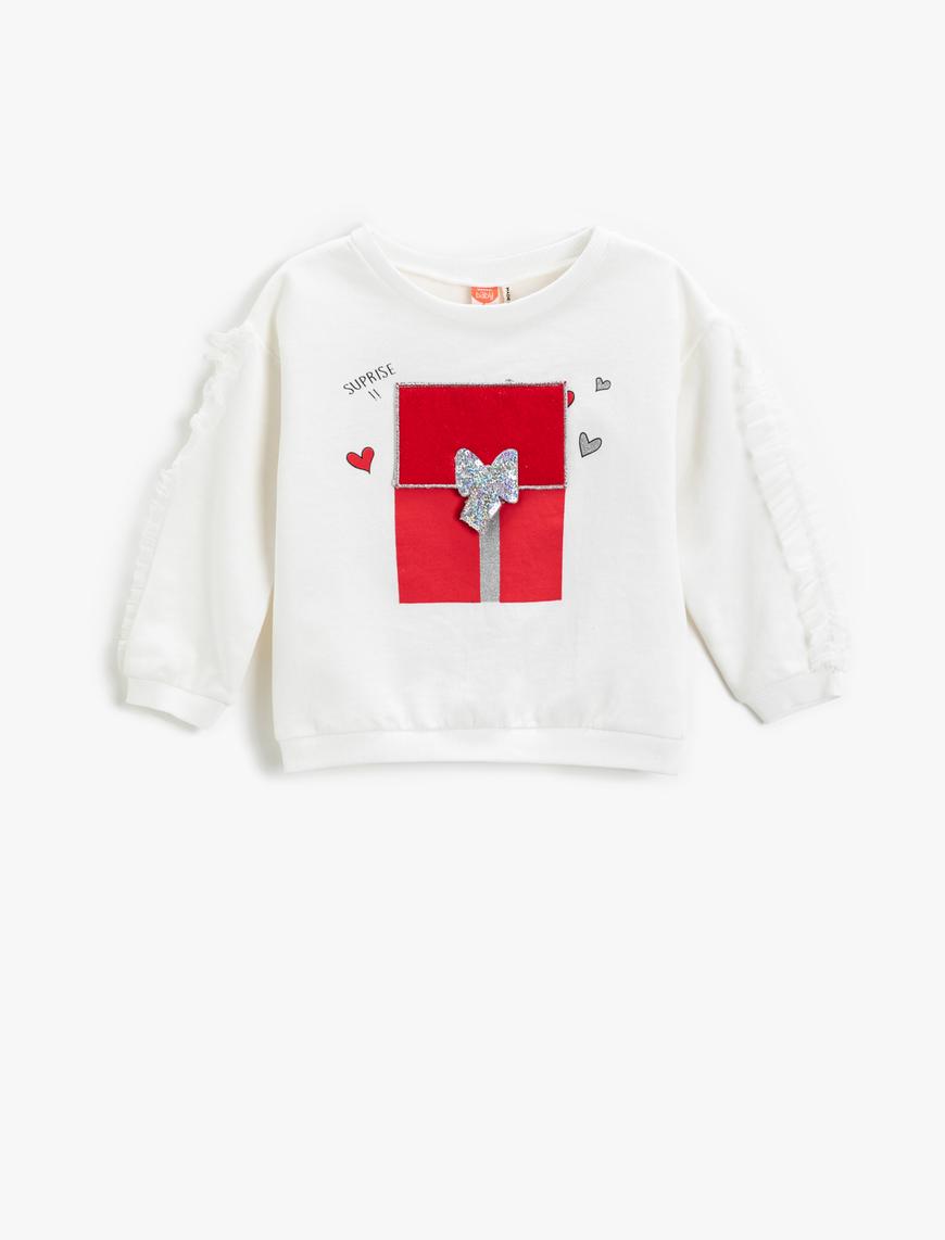  Kız Bebek Hediye Paketi Baskılı Sweatshirt Pamuklu