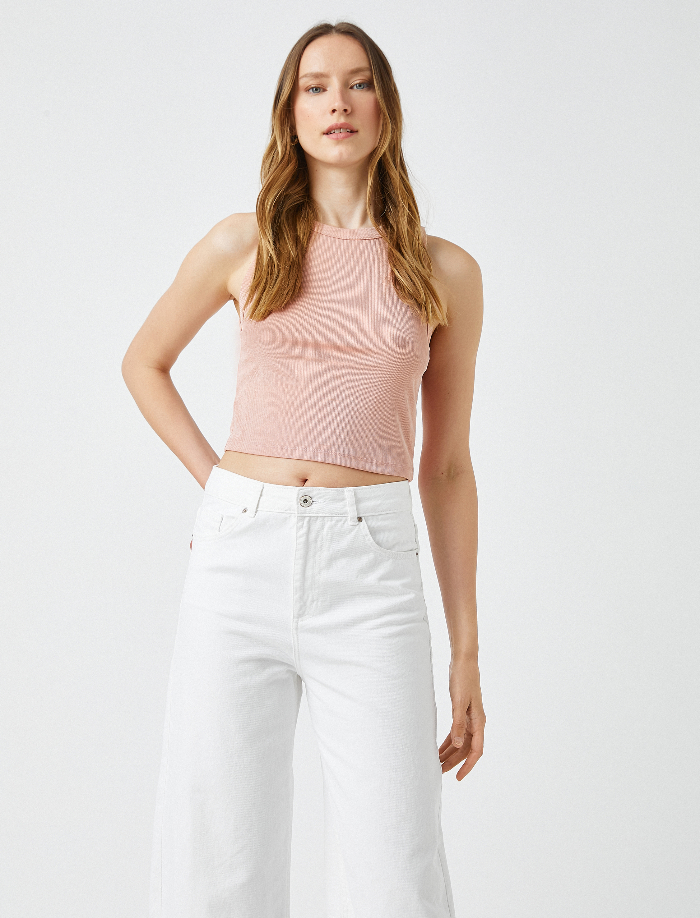   Crop Atlet Halter Yaka
