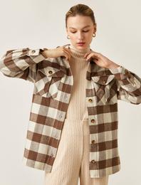 Kareli Oversize Gömlek Ceket