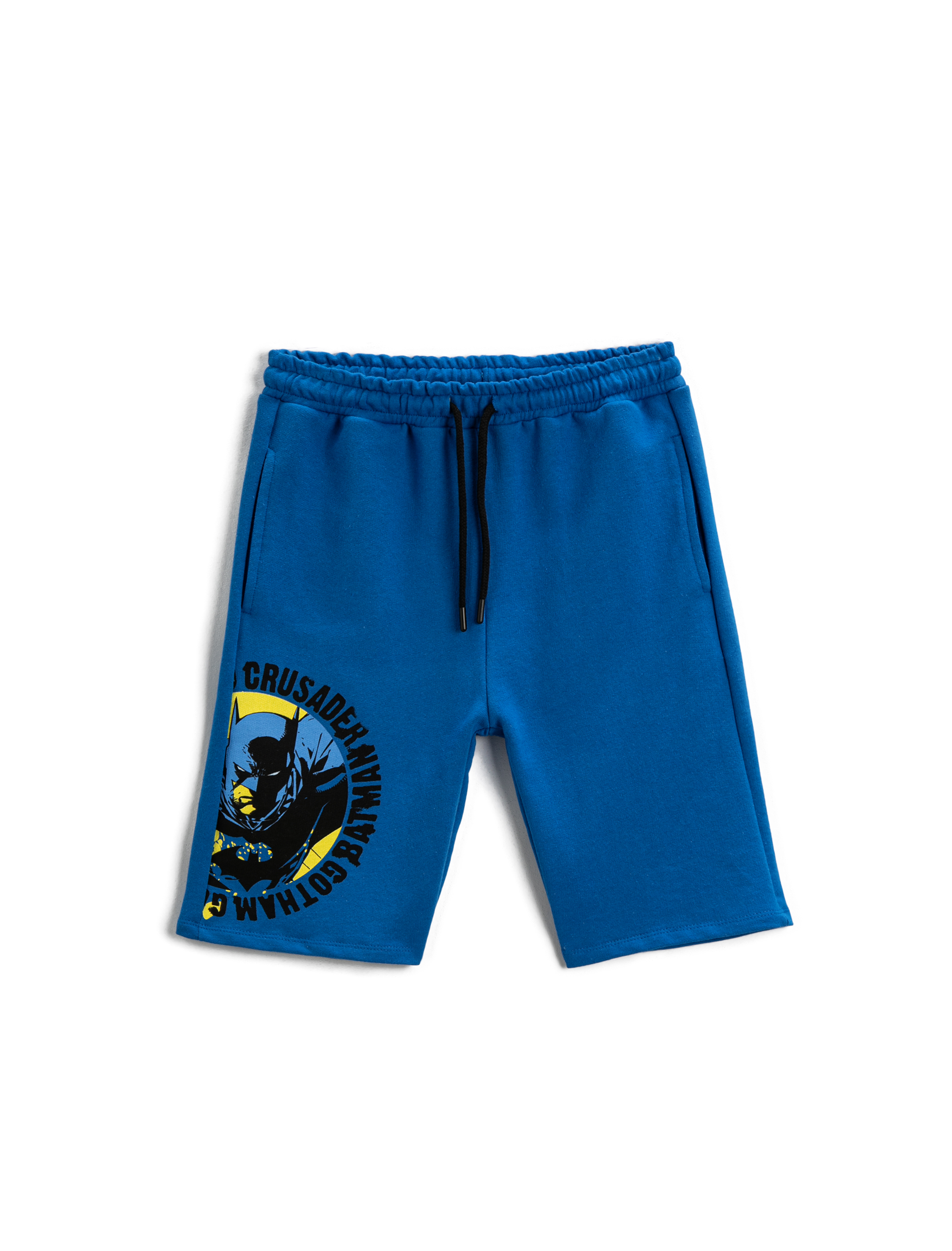  Erkek Çocuk Batman Baskılı Şort Lisanslı Cepli Belden Bağlamalı Pamuklu