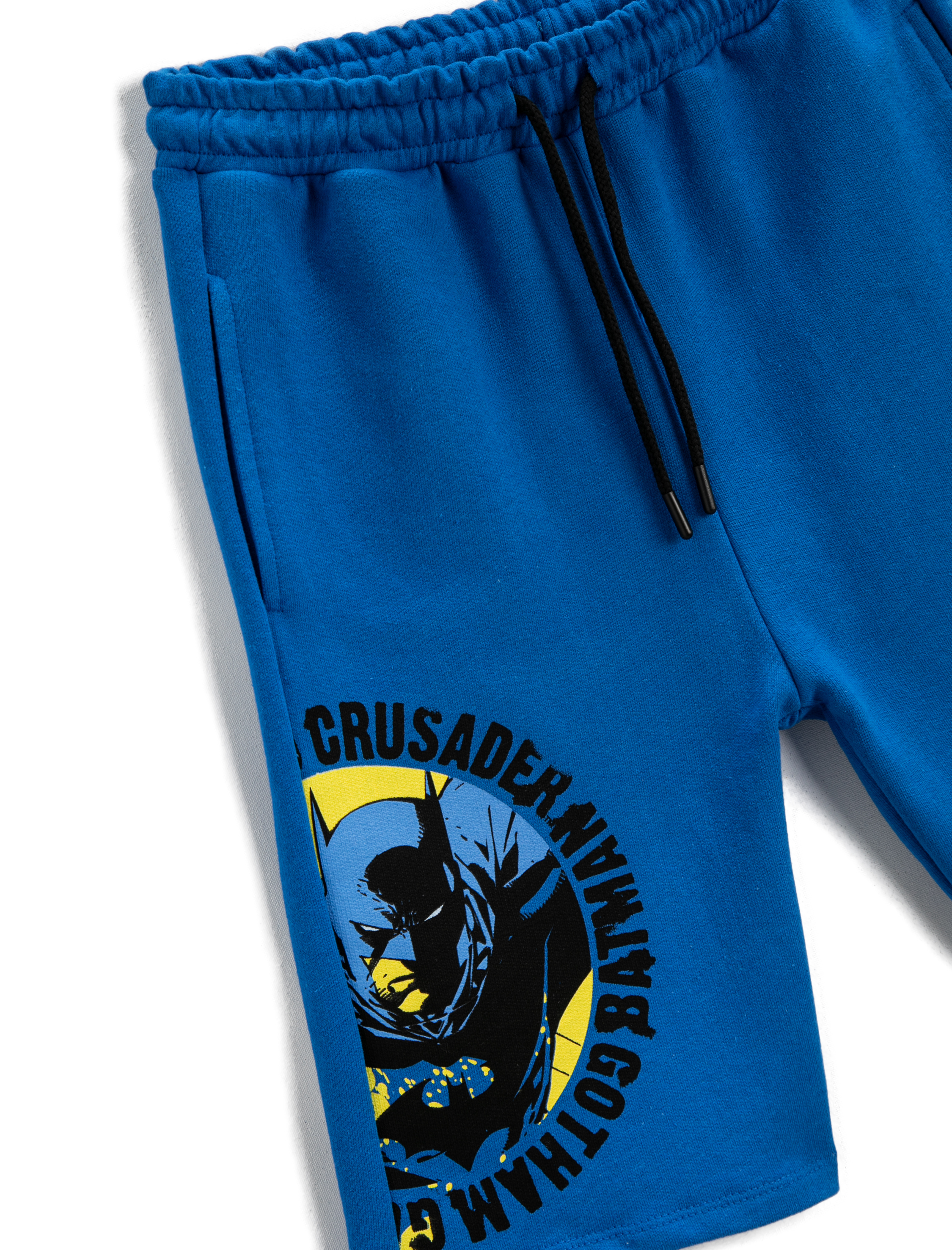  Erkek Çocuk Batman Baskılı Şort Lisanslı Cepli Belden Bağlamalı Pamuklu