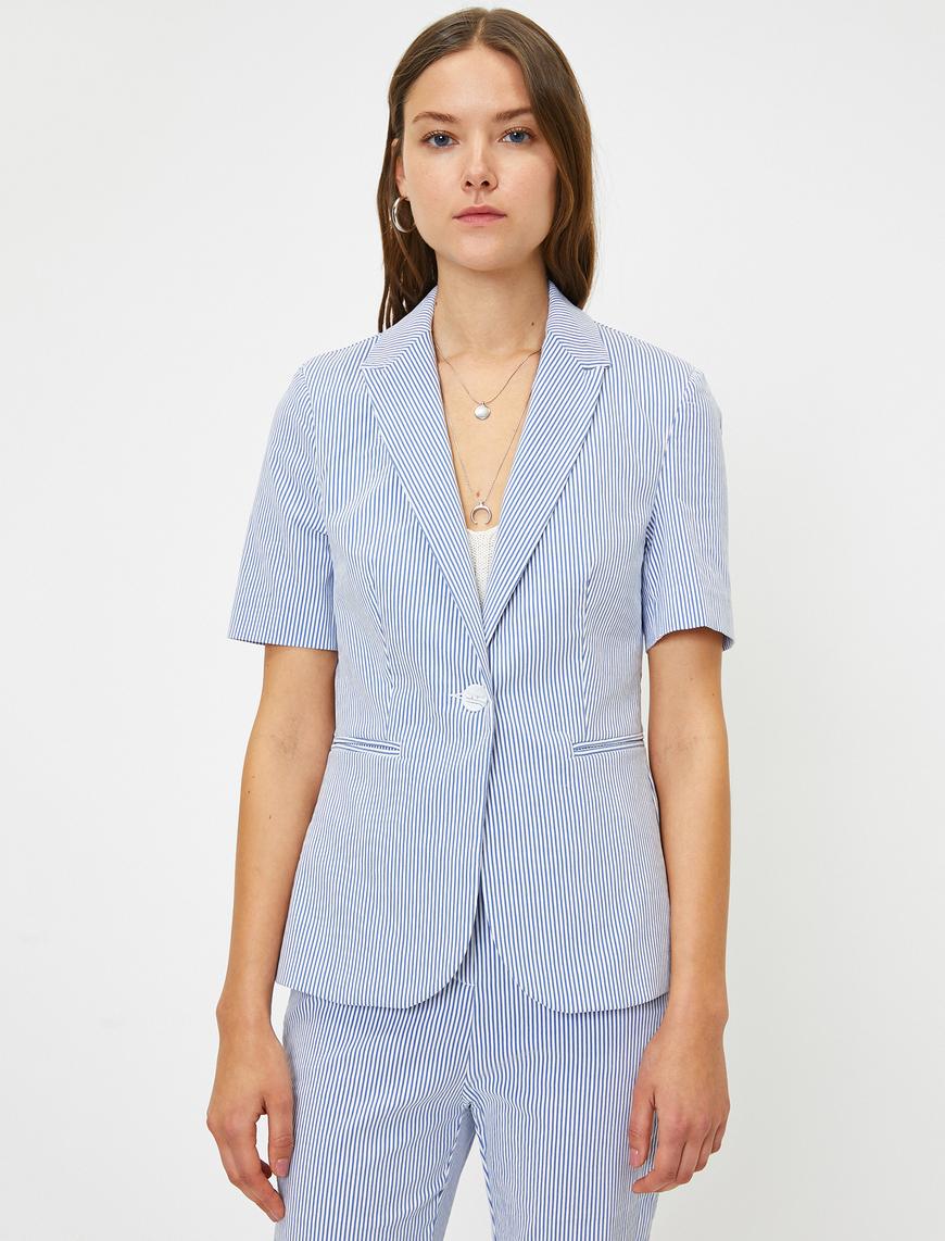   Kısa Kollu Blazer Ceket