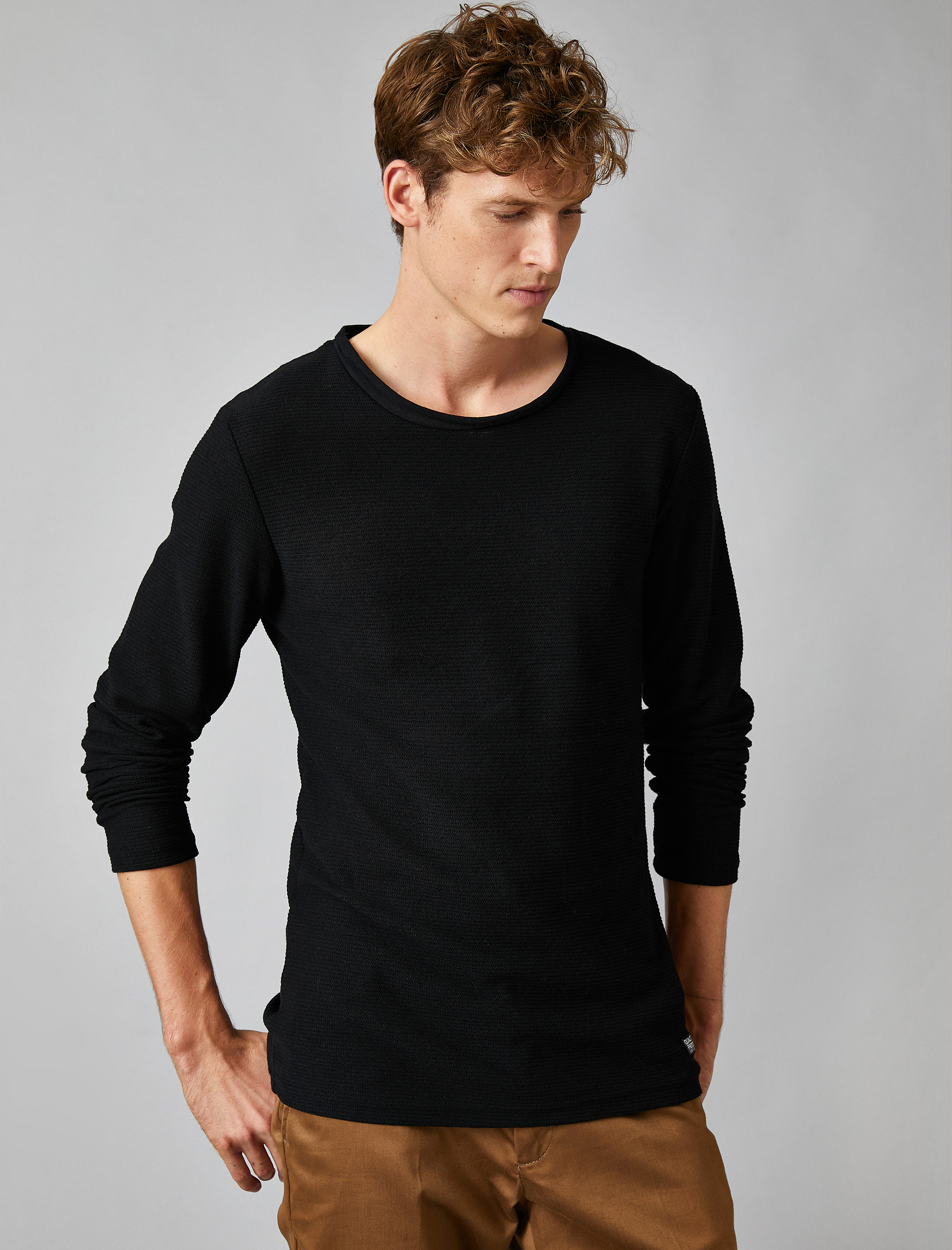   Bisiklet Yaka Kazak Dar Kesim