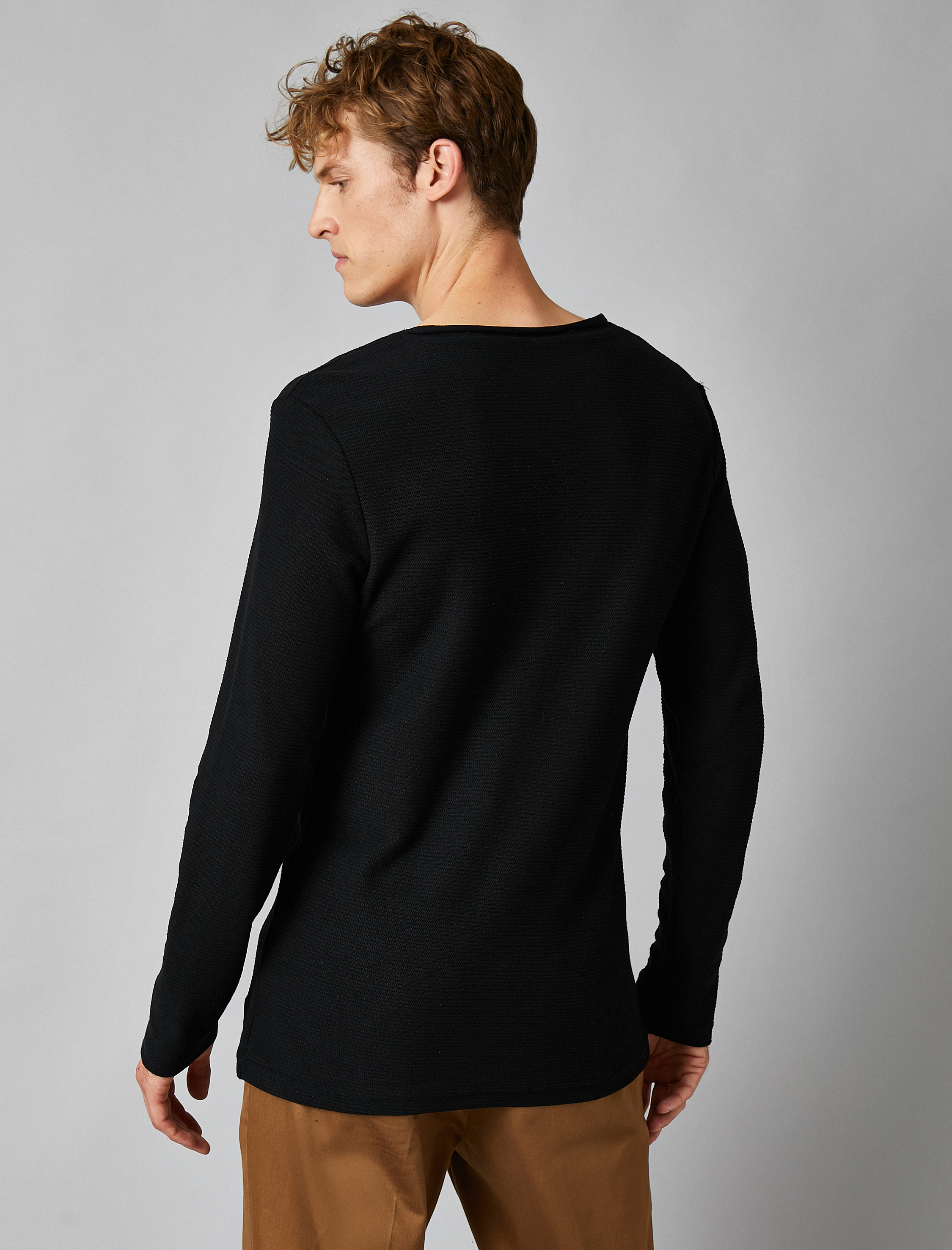   Bisiklet Yaka Kazak Dar Kesim