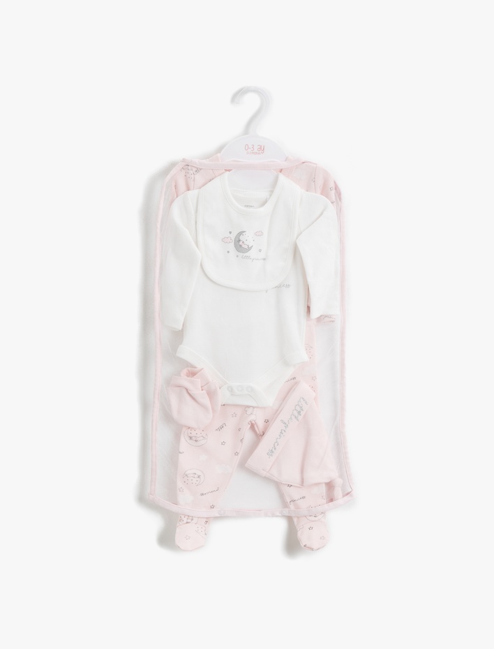 Kız Bebek Baskılı Takım Pamuklu