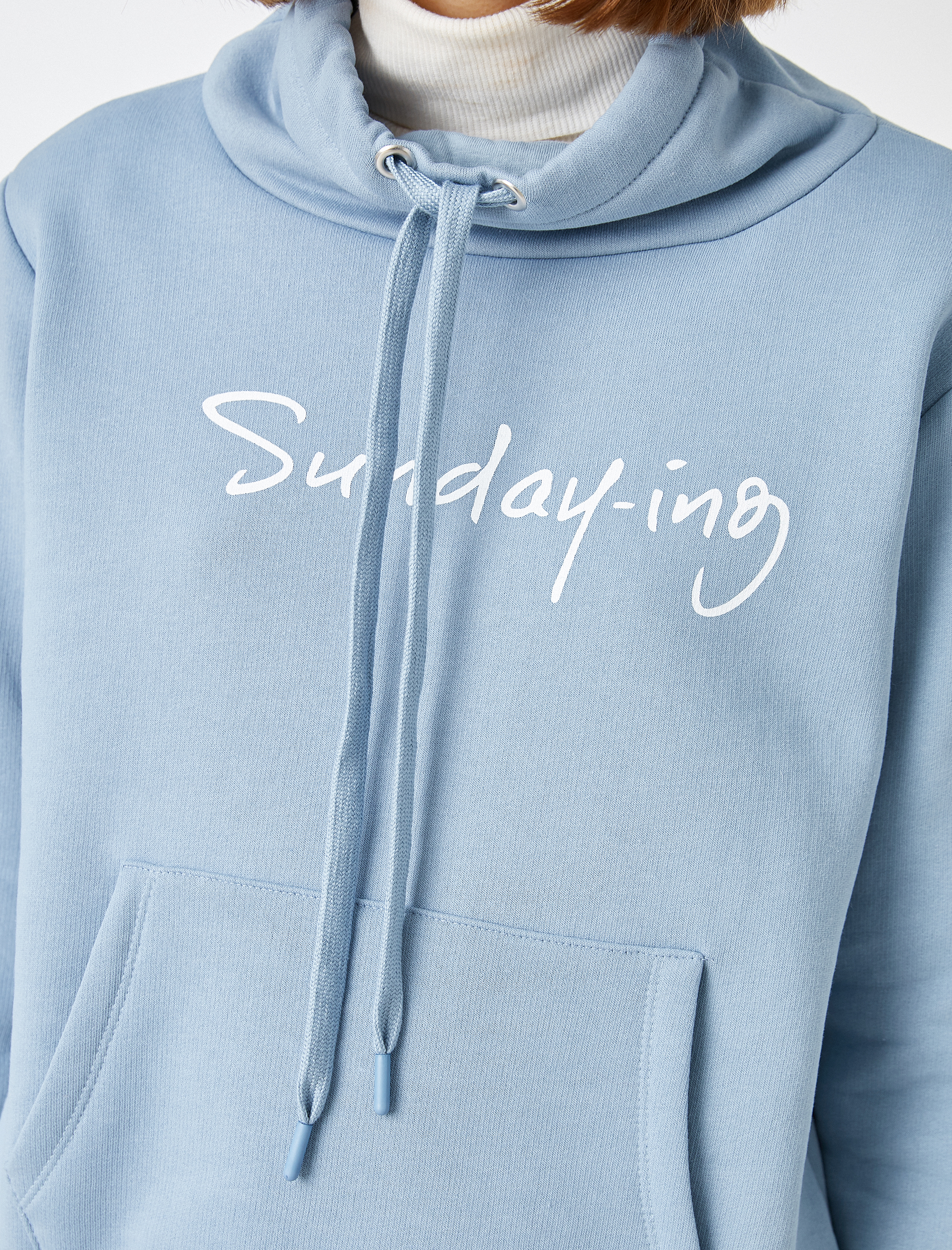   Kapüşonlu Baskılı Sweatshirt