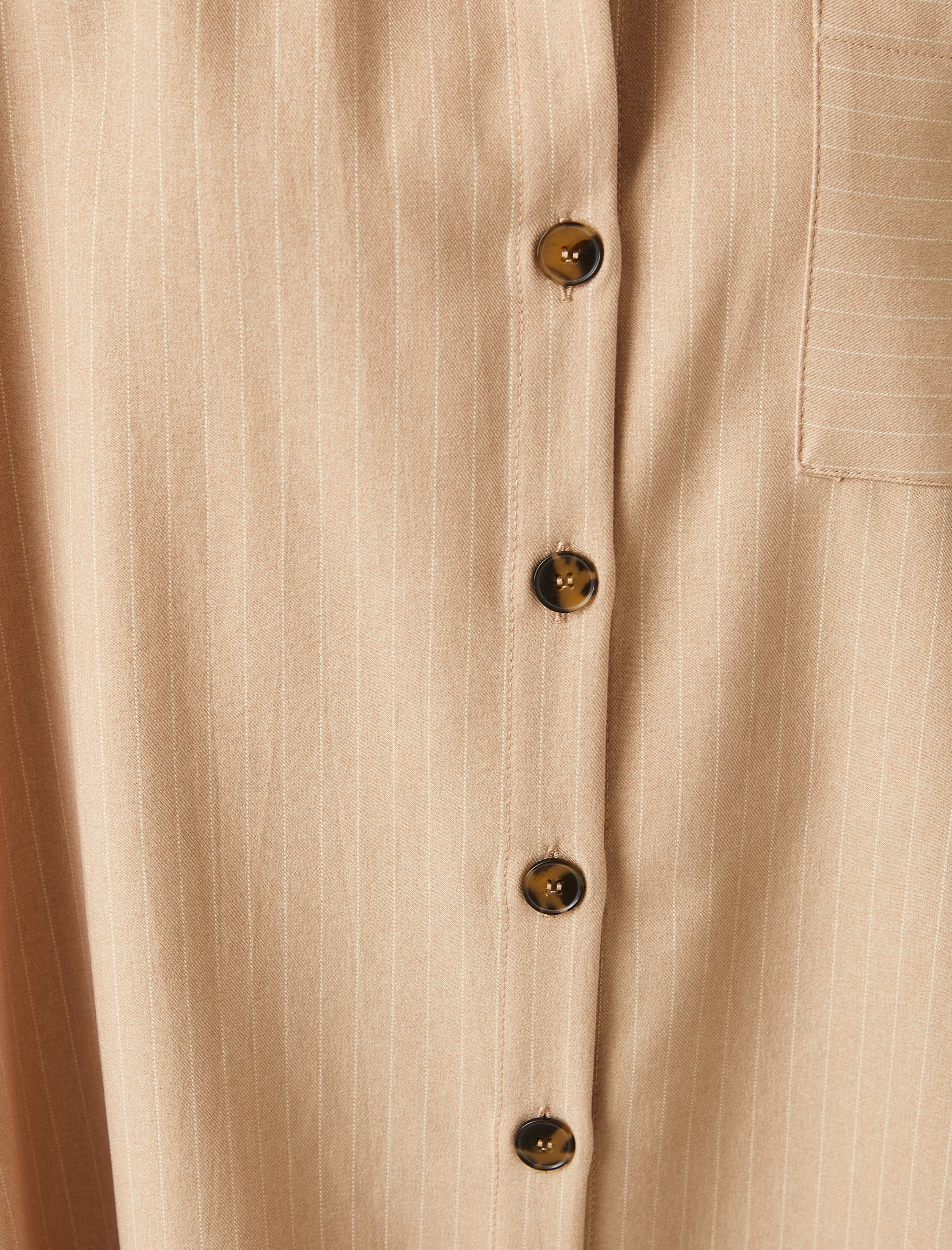   Çizgili Cepli Gömlek Ceket