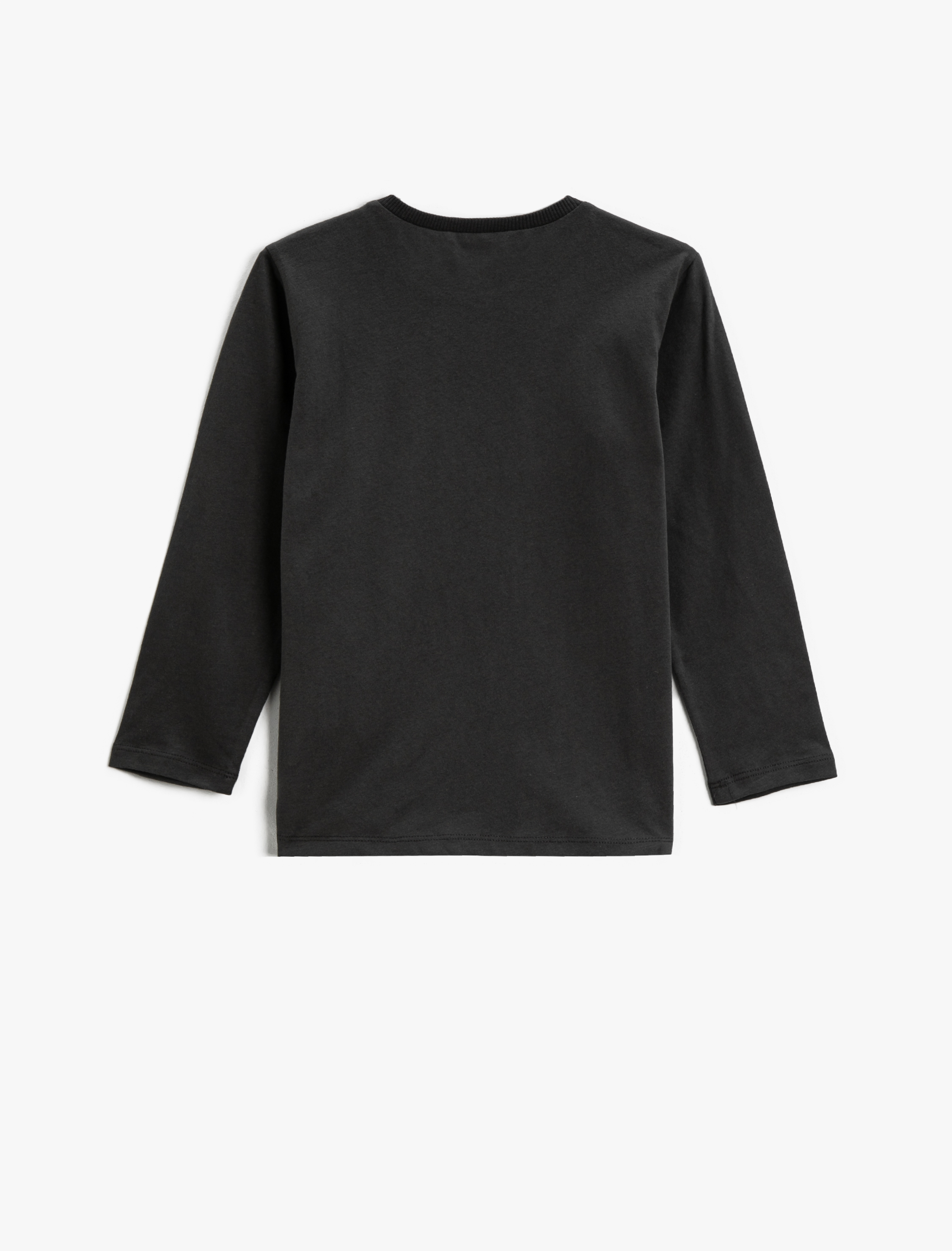 Erkek Çocuk Baskılı Tişört Uzun Kollu Bisiklet Yaka