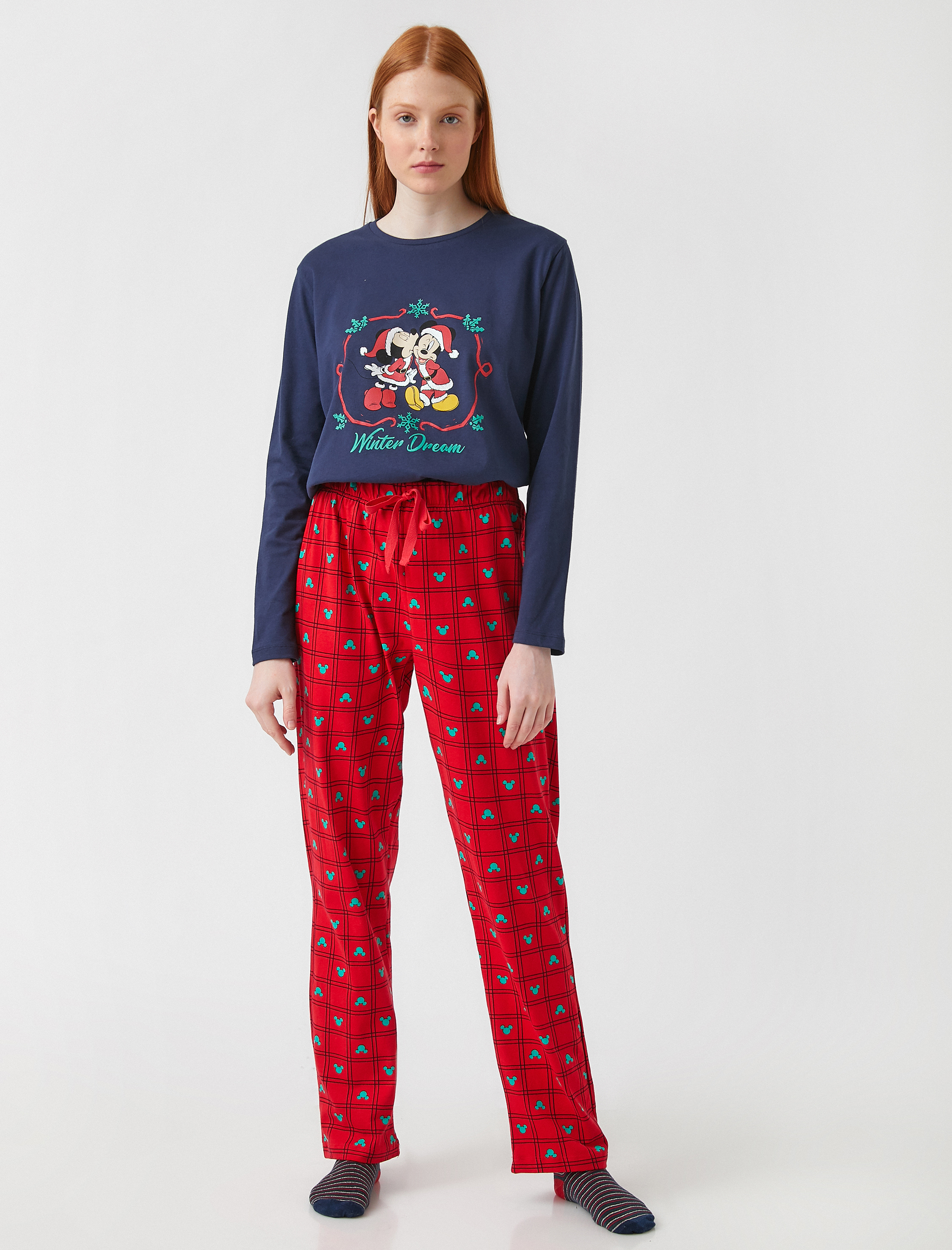   Mickey Mouse Lisanslı Pamuklu Pijama Takımı