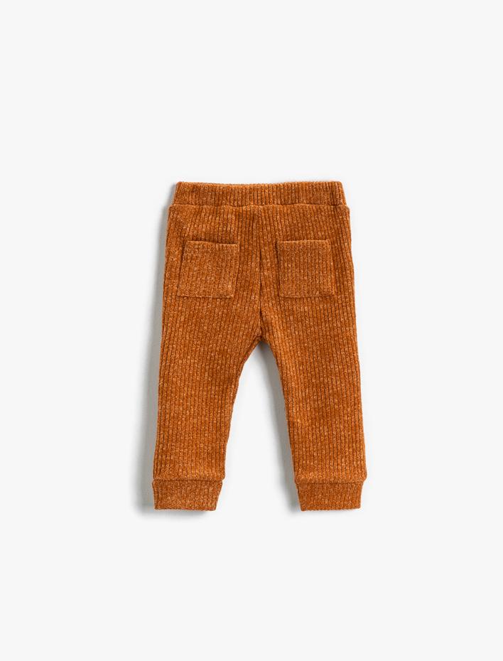 Kız Bebek Kadife Tayt Cepli