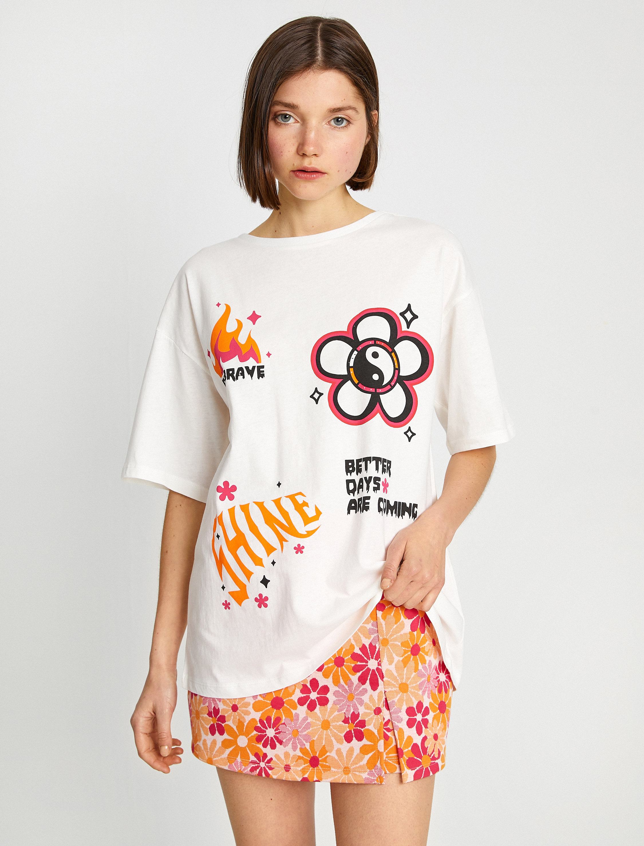   Oversize Kısa Kollu Tişört