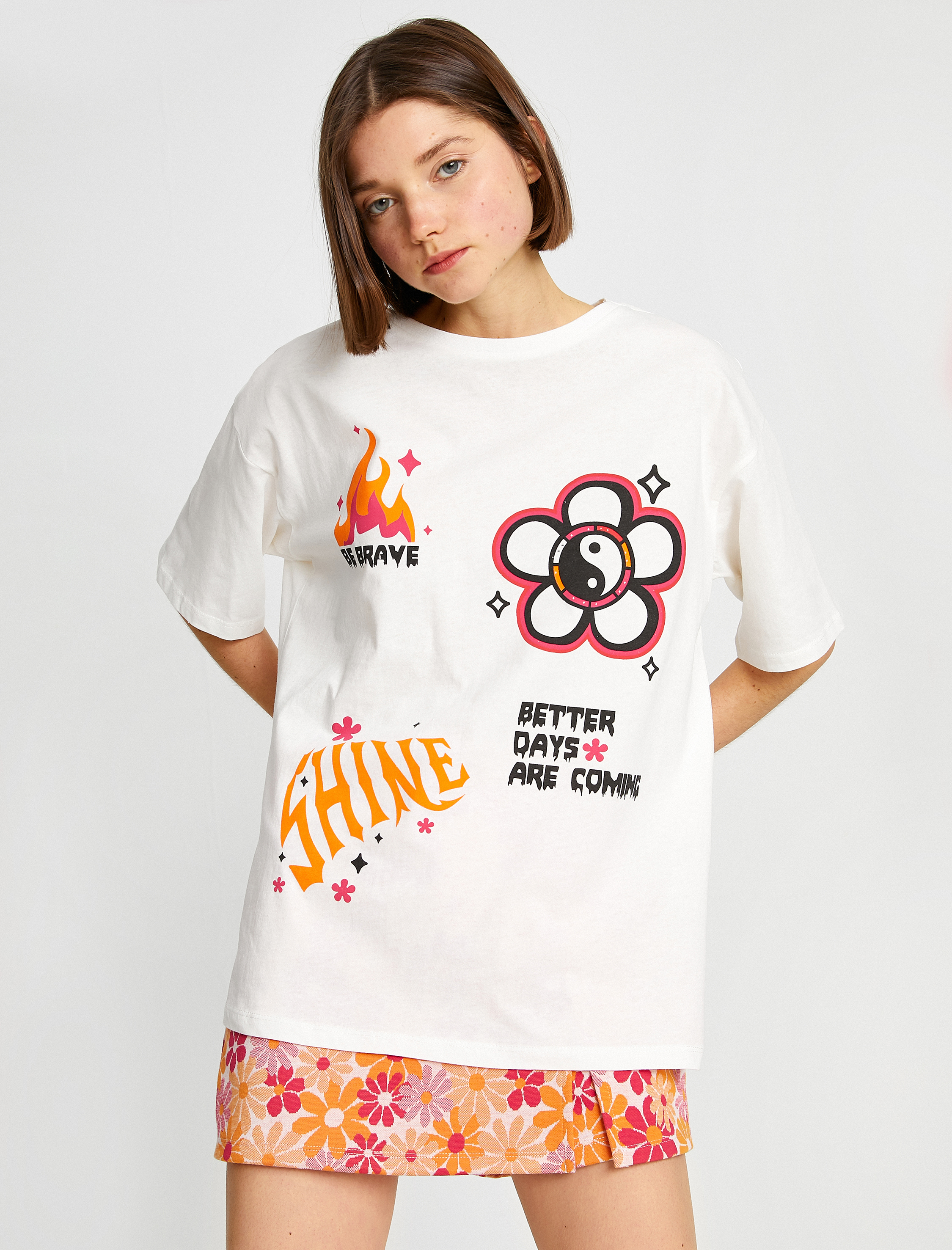   Oversize Kısa Kollu Tişört