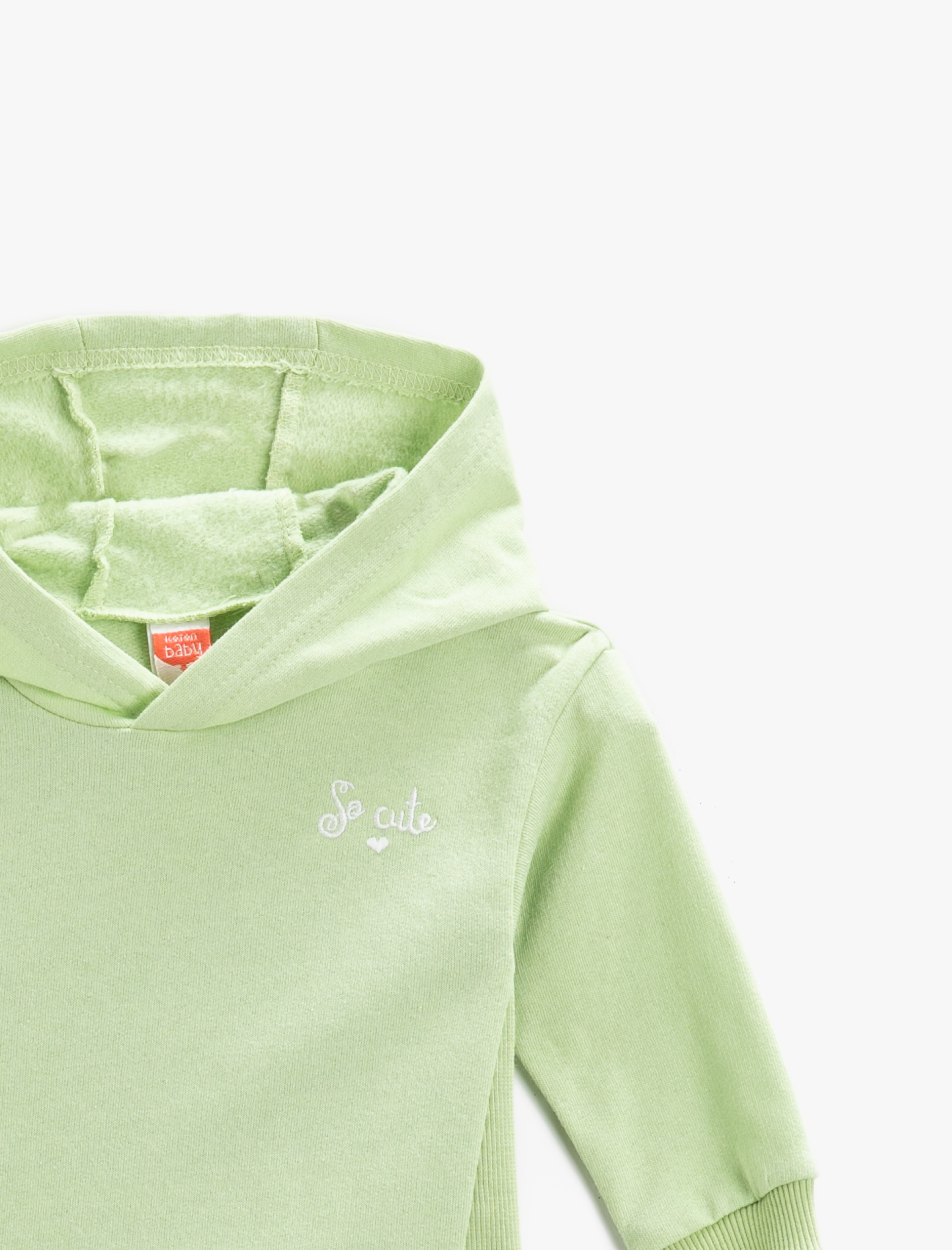  Kız Bebek Kapüşonlu Sweatshirt Pamuklu