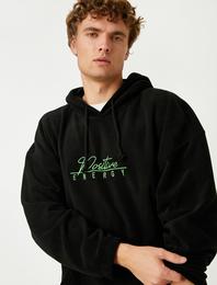 Oversize Polar Kapşonlu Sweatshirt