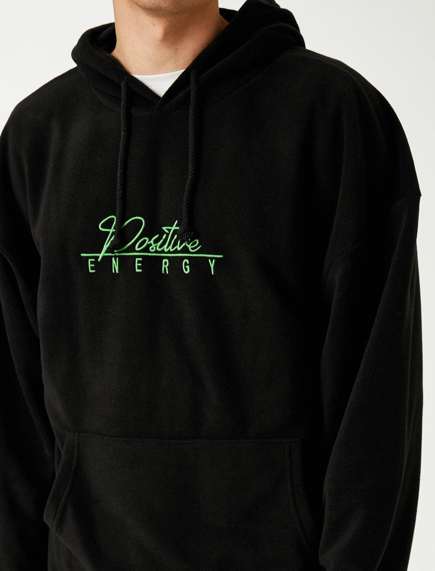  Oversize Polar Kapşonlu Sweatshirt